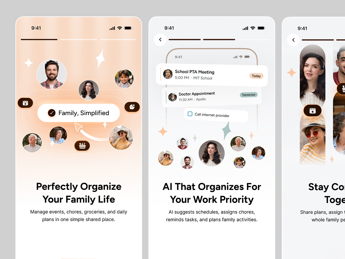 AI Family Organizer App Onboarding Experience Image 1