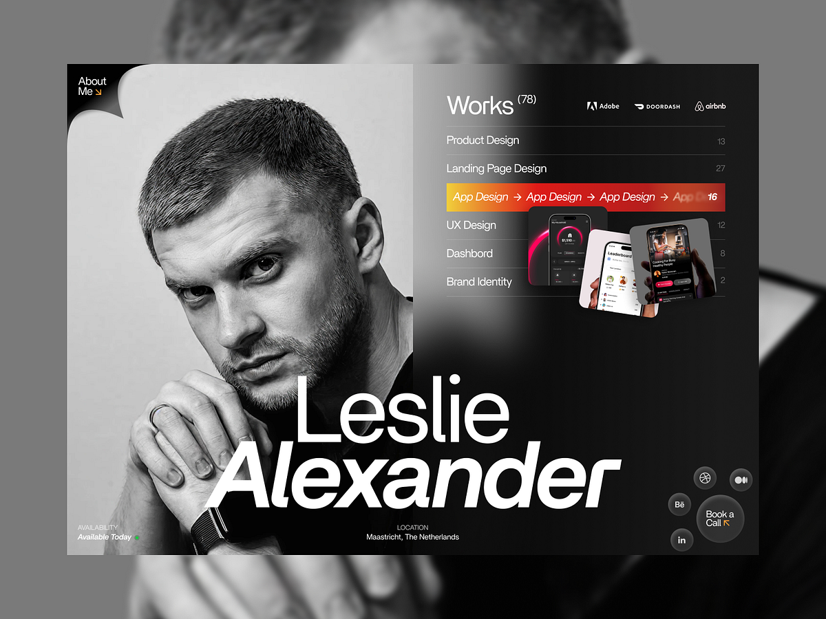 Creative Portfolio Website Design for UI/UX Designer Image 0
