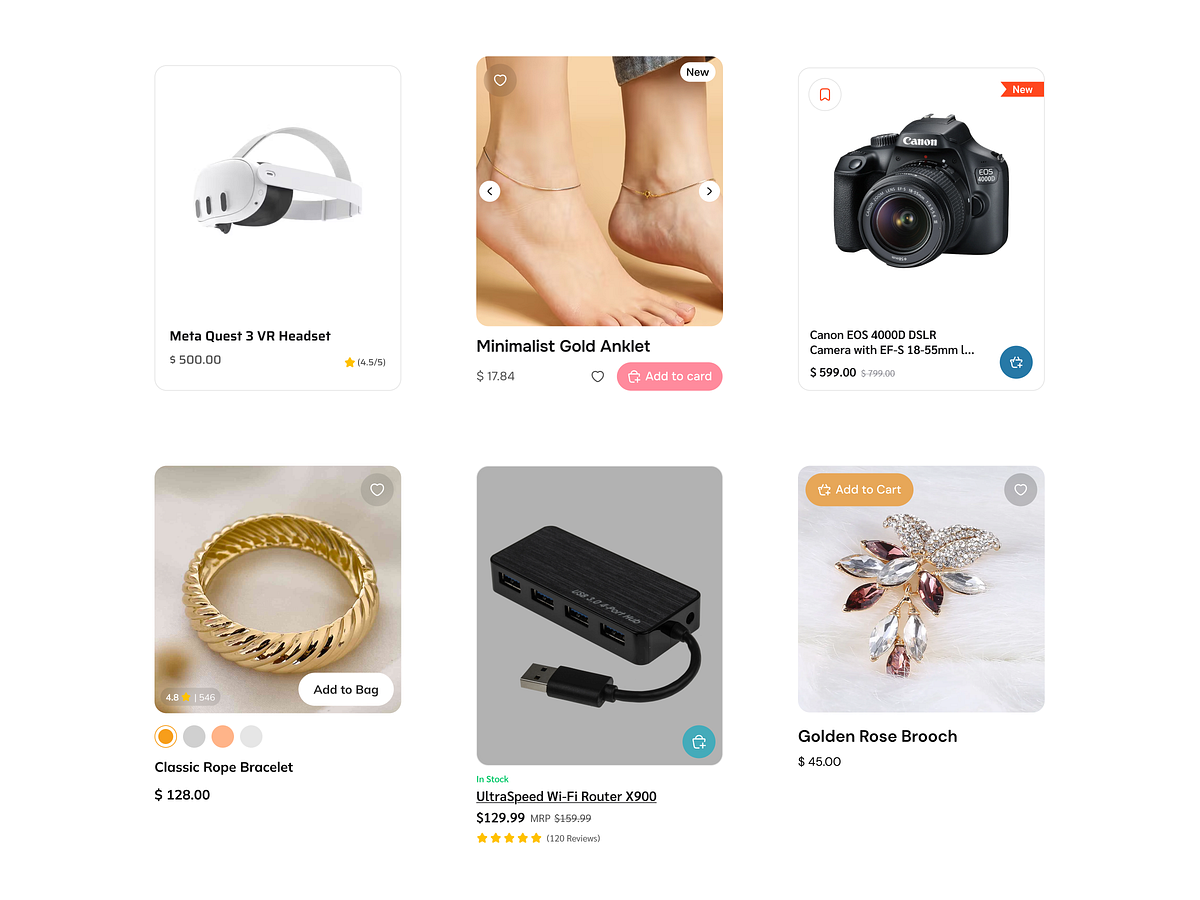 E-Commerce Website Collection | Jewelry, Accessories & Gaming UI Image 1