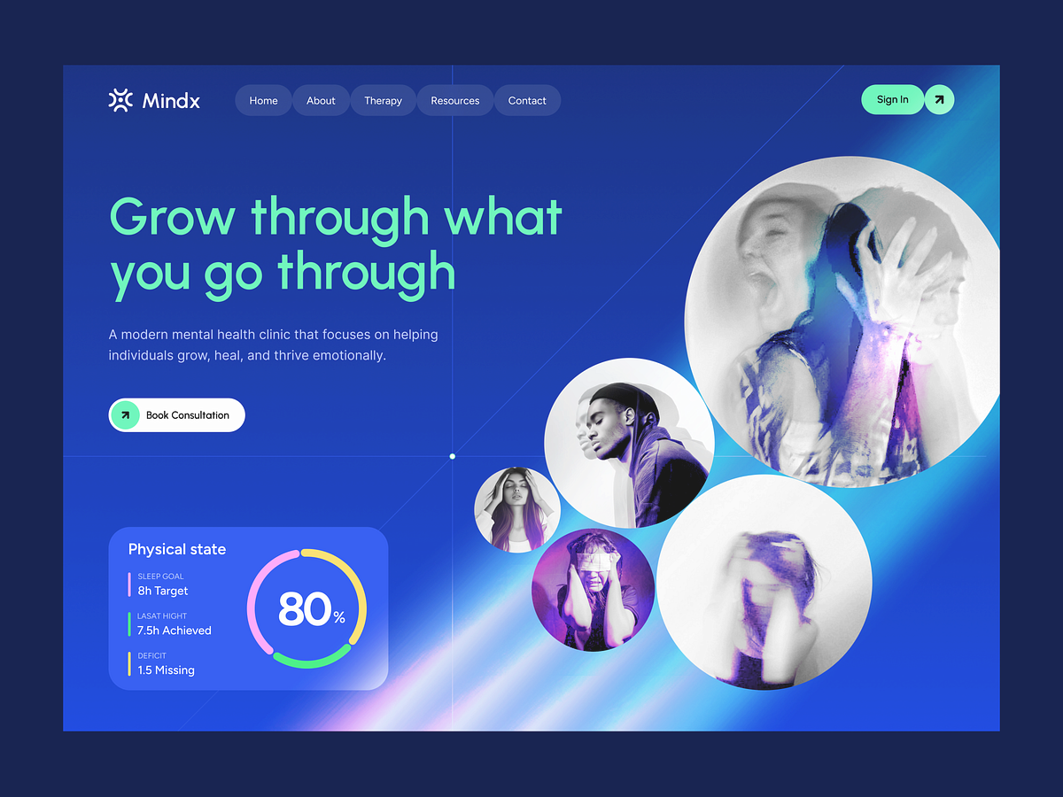 Mental Health Landing Page | Therapy Website Design Image 0