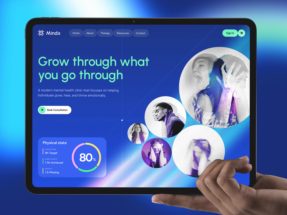 Mental Health Landing Page | Therapy Website Design Image 3