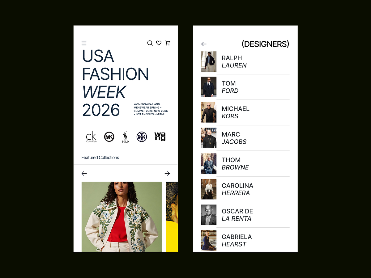 Luxury Fashion E-Commerce App | Designer Collection UI Image 1
