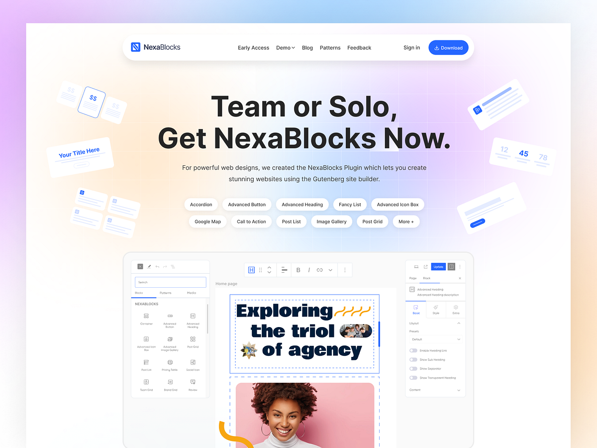 NexaBlocks Gutenberg Website Builder & Design System Image 0