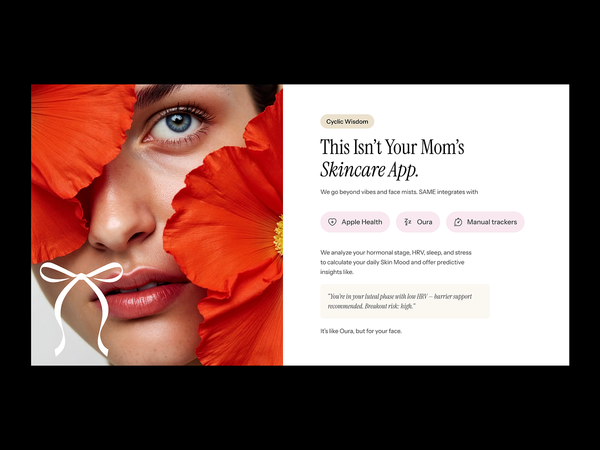 Luxury Skincare Landing Page | Beauty Brand Website Design Image 2