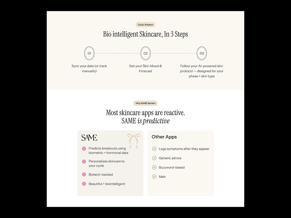 Luxury Skincare Landing Page | Beauty Brand Website Design Image 3