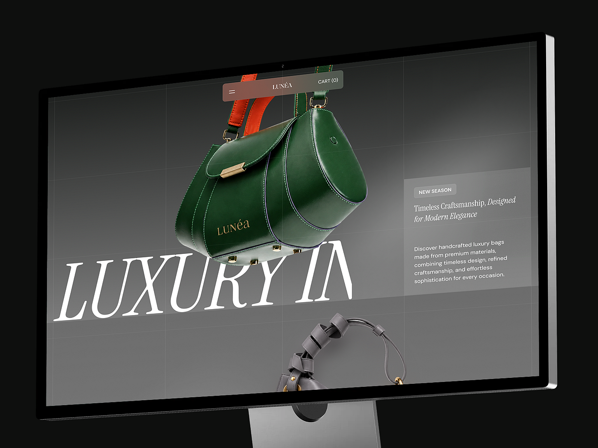 Luxury Handbag eCommerce Website Design Image 1