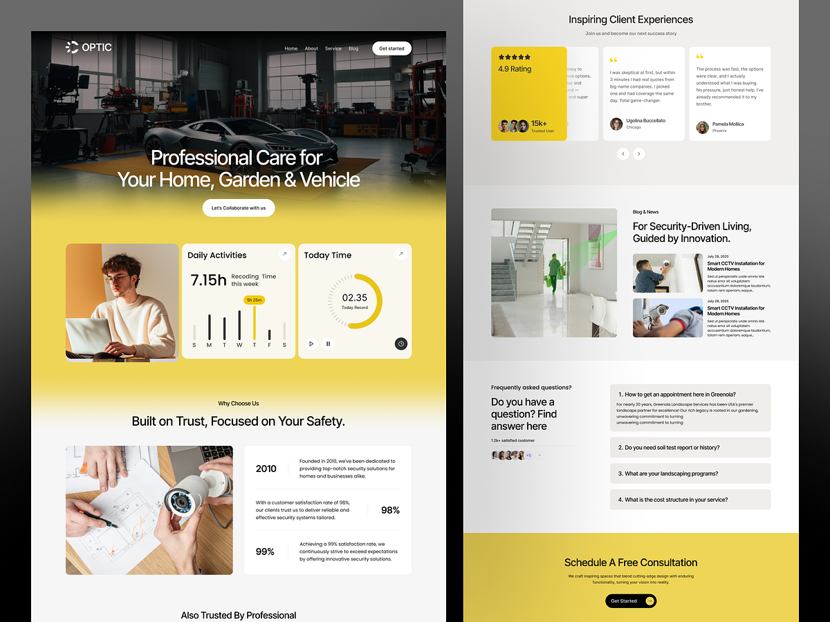 Home Security & CCTV Service Website Design Image 0