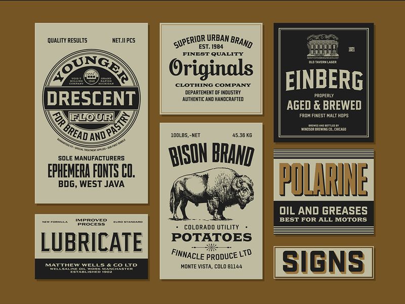 Ephemera Fairley Font Collection