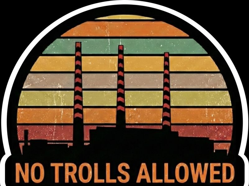 No Trolls Allowed winter meetup sticker