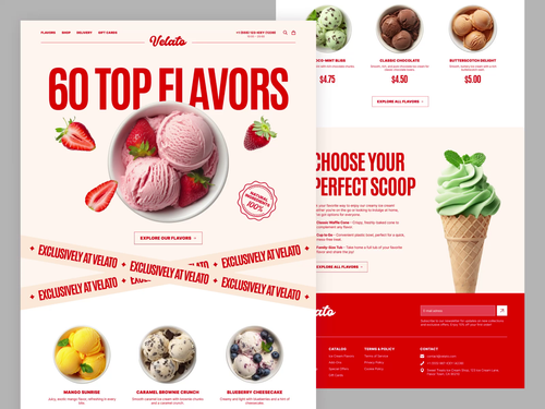 Ice Cream Store E-commerce Website Design by Lumios Digital