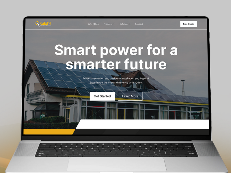 IQ ZEN — Solar Energy Website Redesign ☀️