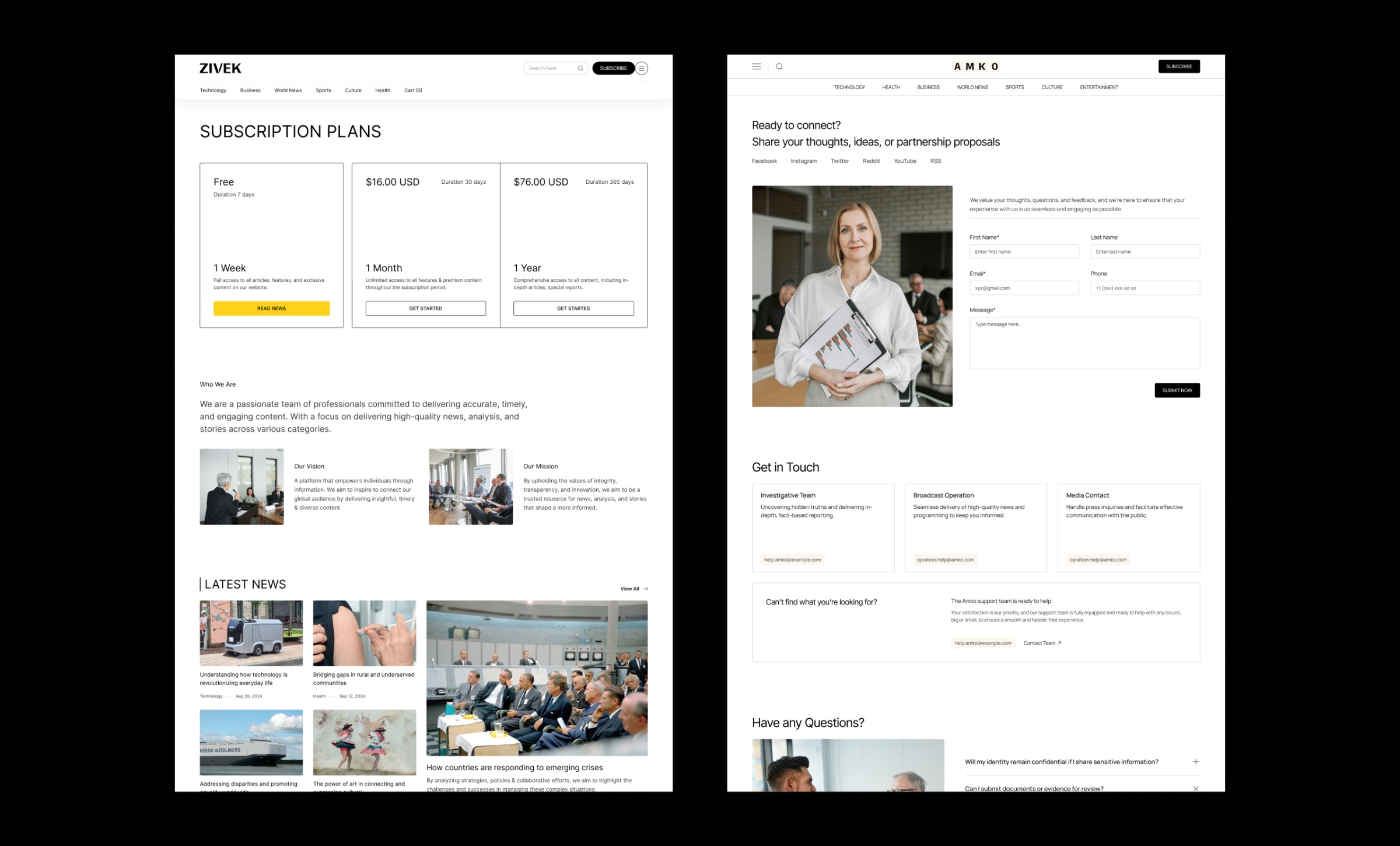 Zivek - Blog & Editorial Website Image 1