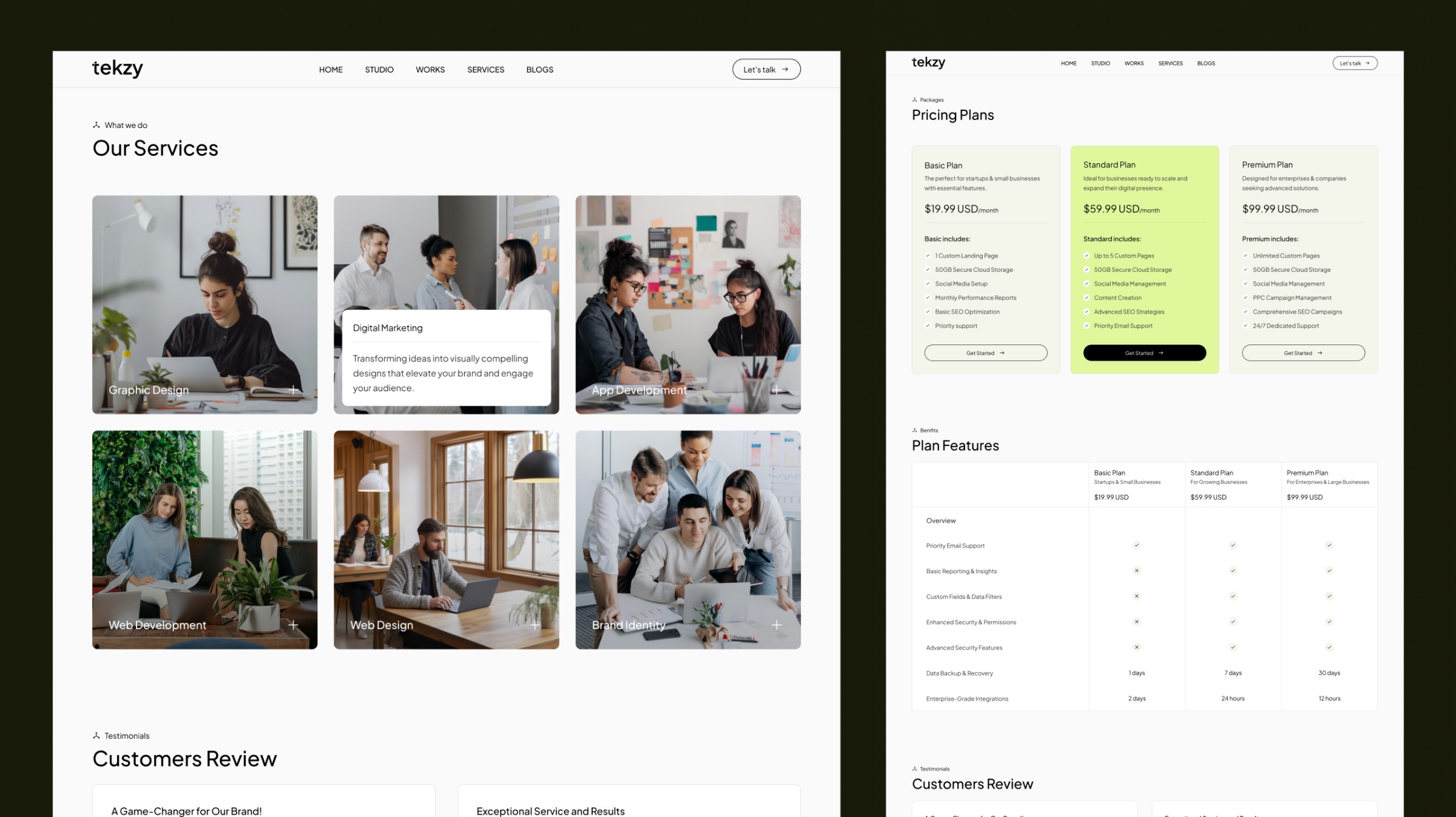 Tekzy - Portfolio & Agency Image 1