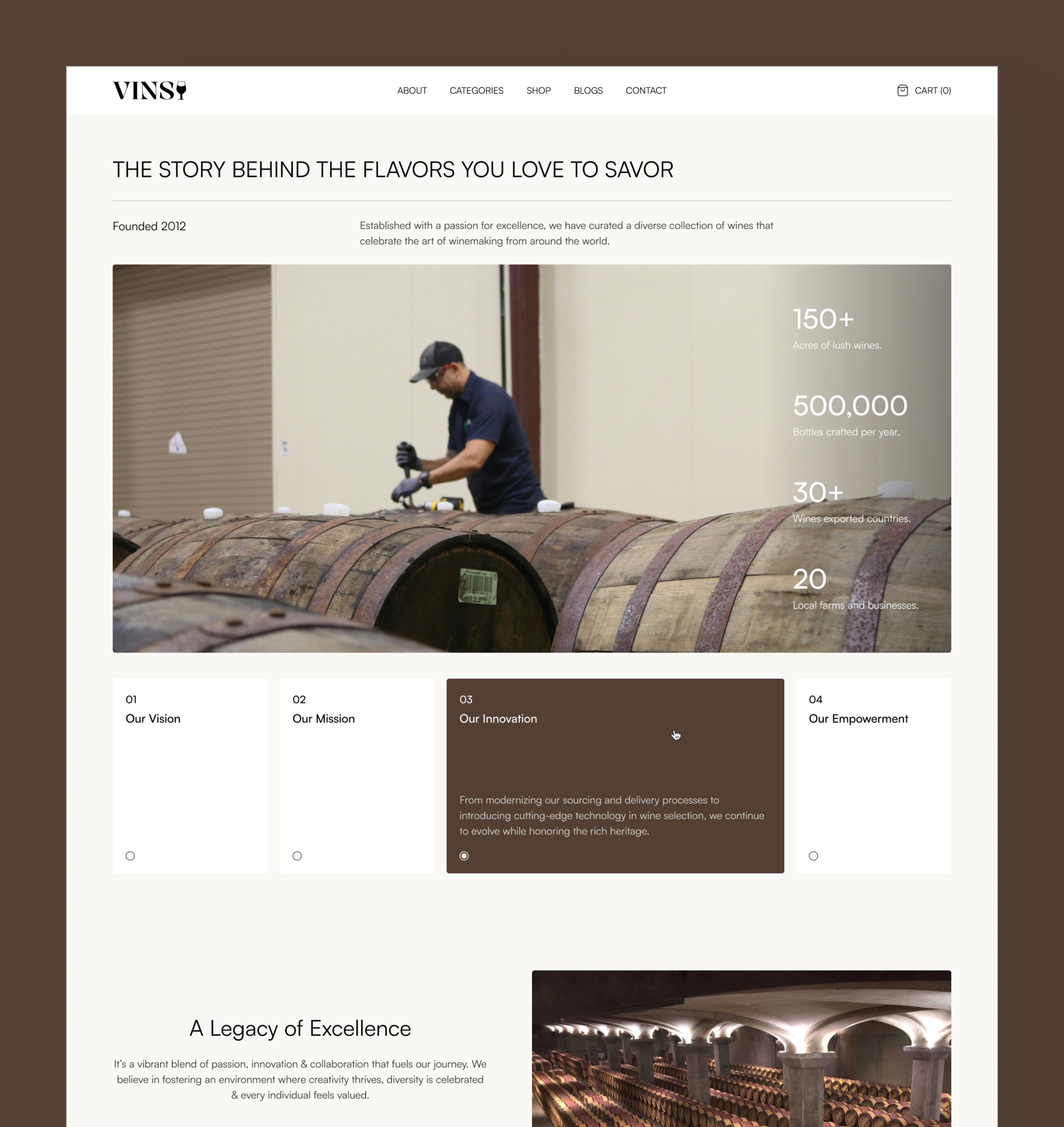 Vinsy - Wine & Beverages Website Image 0