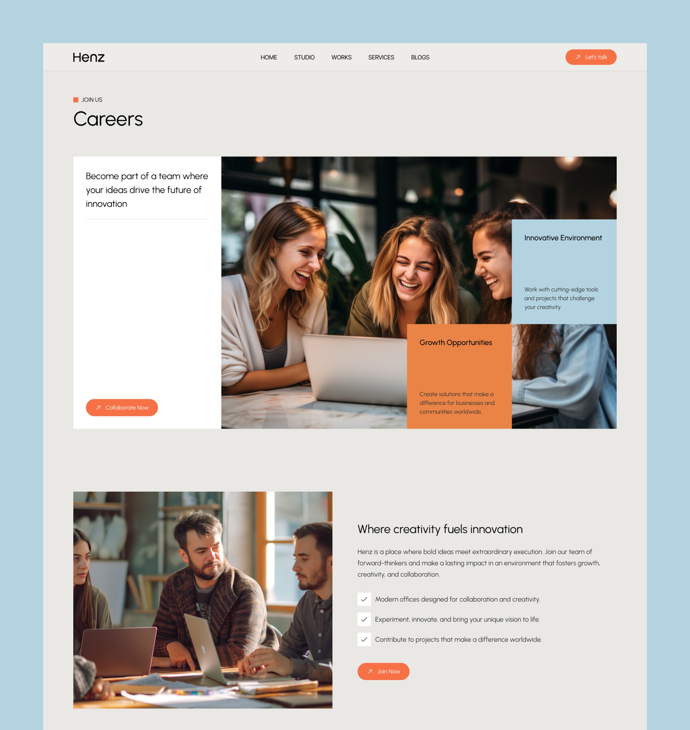 Henz - Agency & Startup Website Image 1