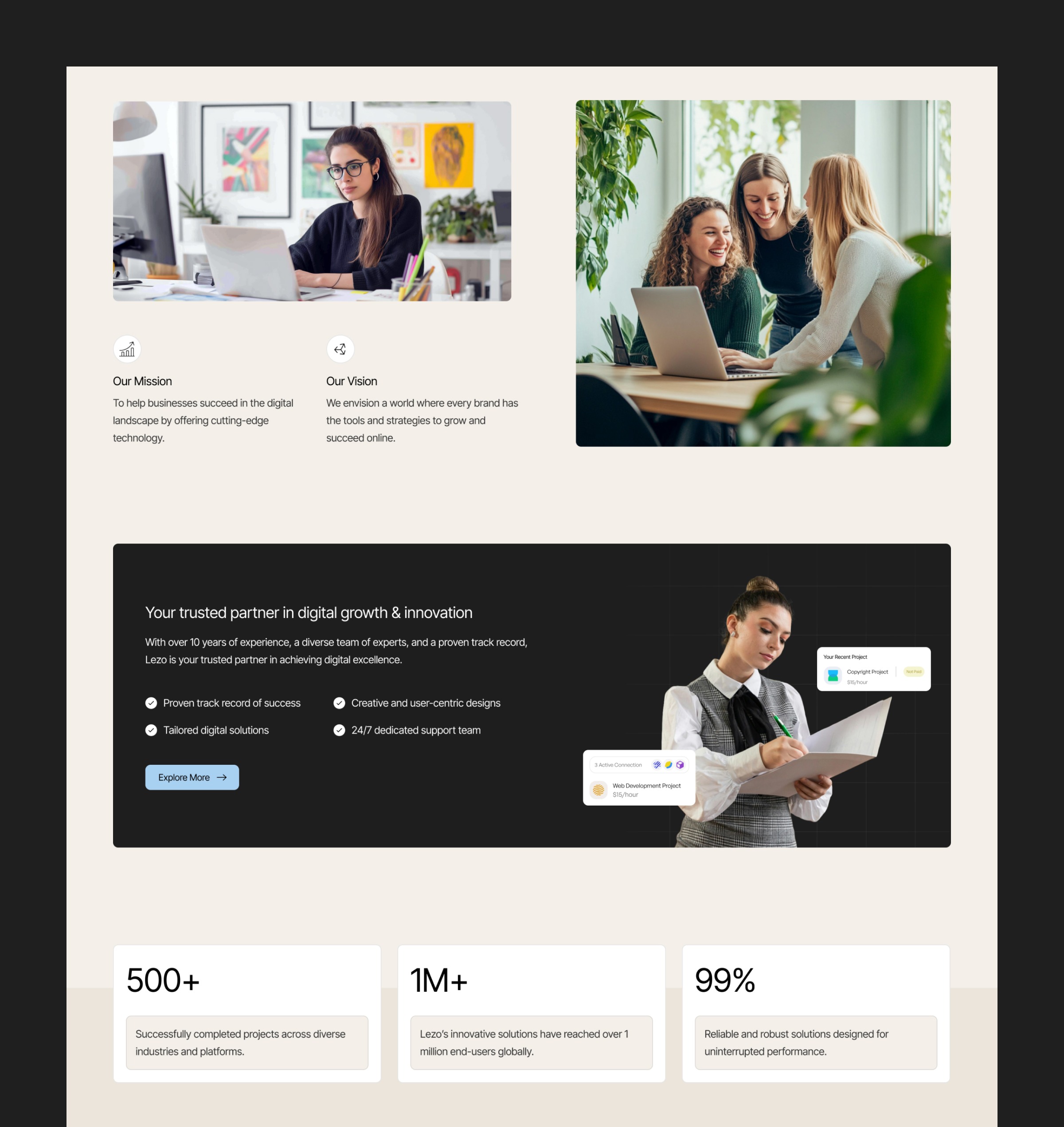Lezo - SaaS Website Template Image 0