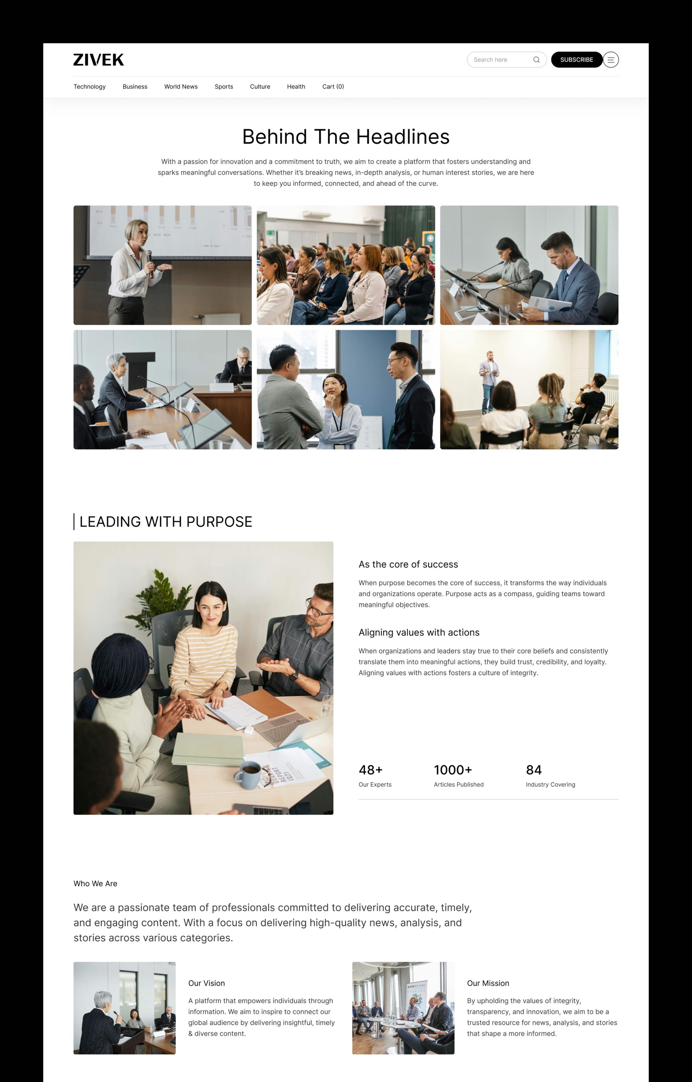 Zivek - Blog & Editorial Website Template Image 0