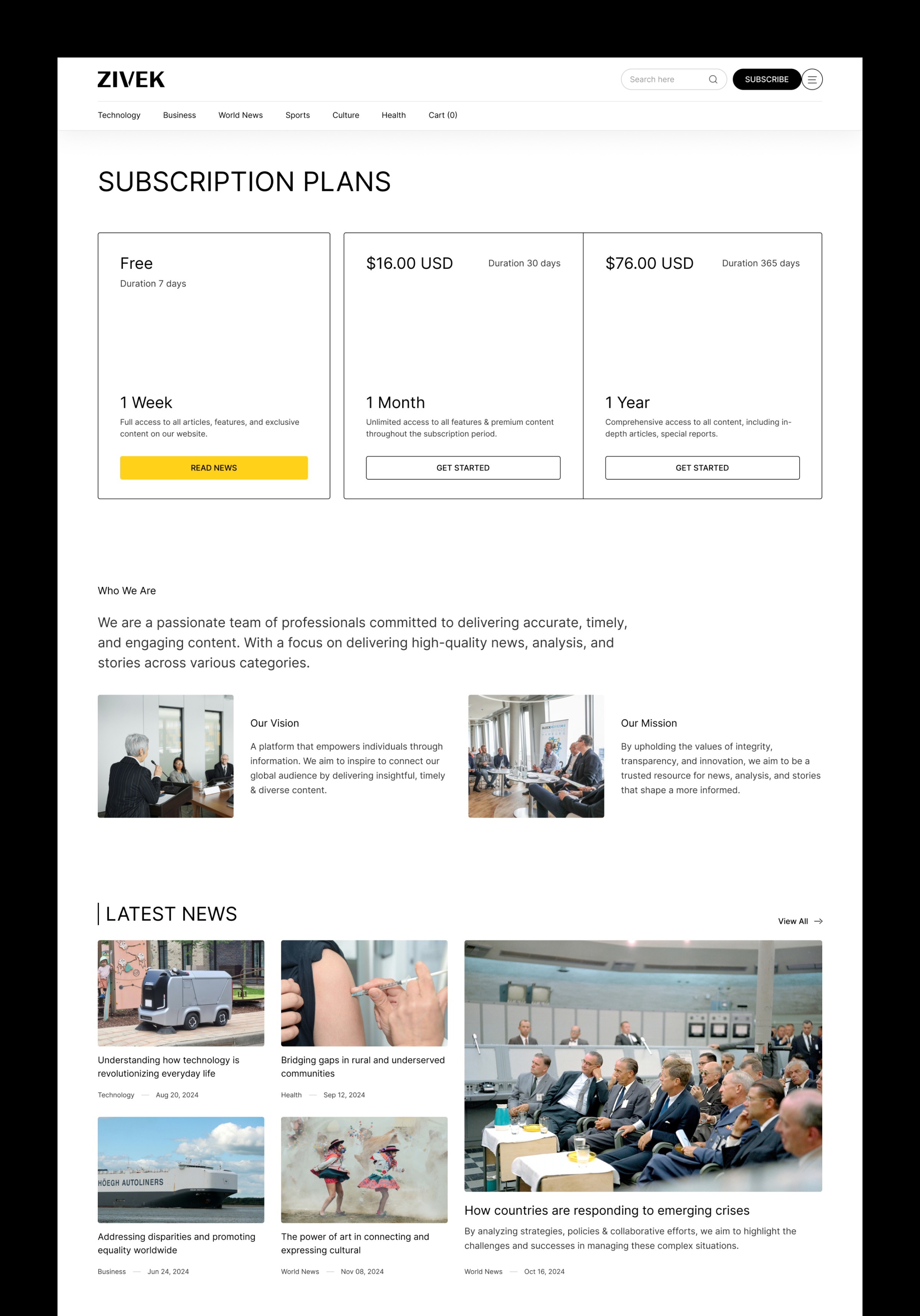 Zivek - Blog & Editorial Website Template Image 1