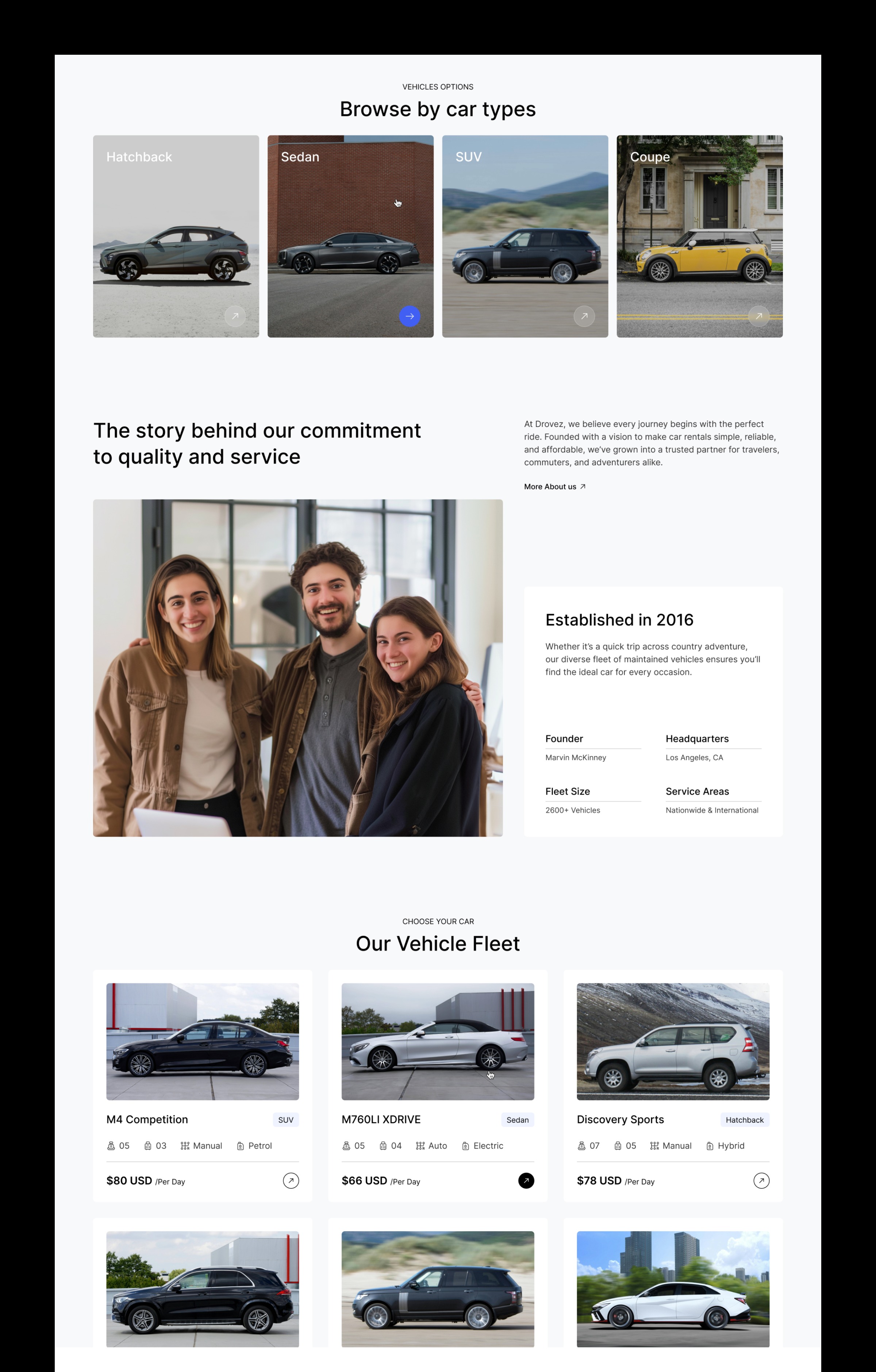 Drovez - Car Rental Website Image 0