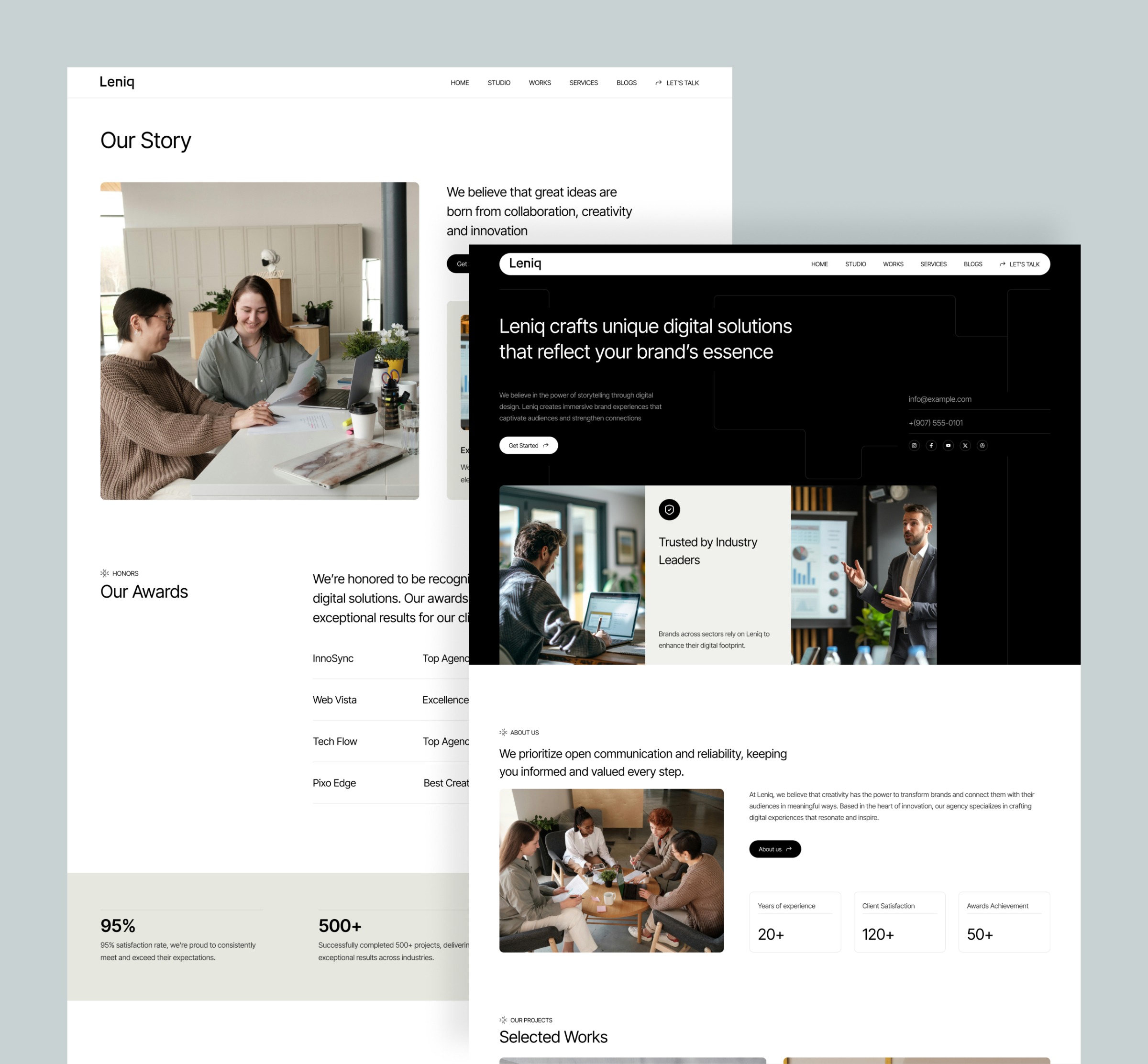Leniq - Portfolio & Agency Website Template