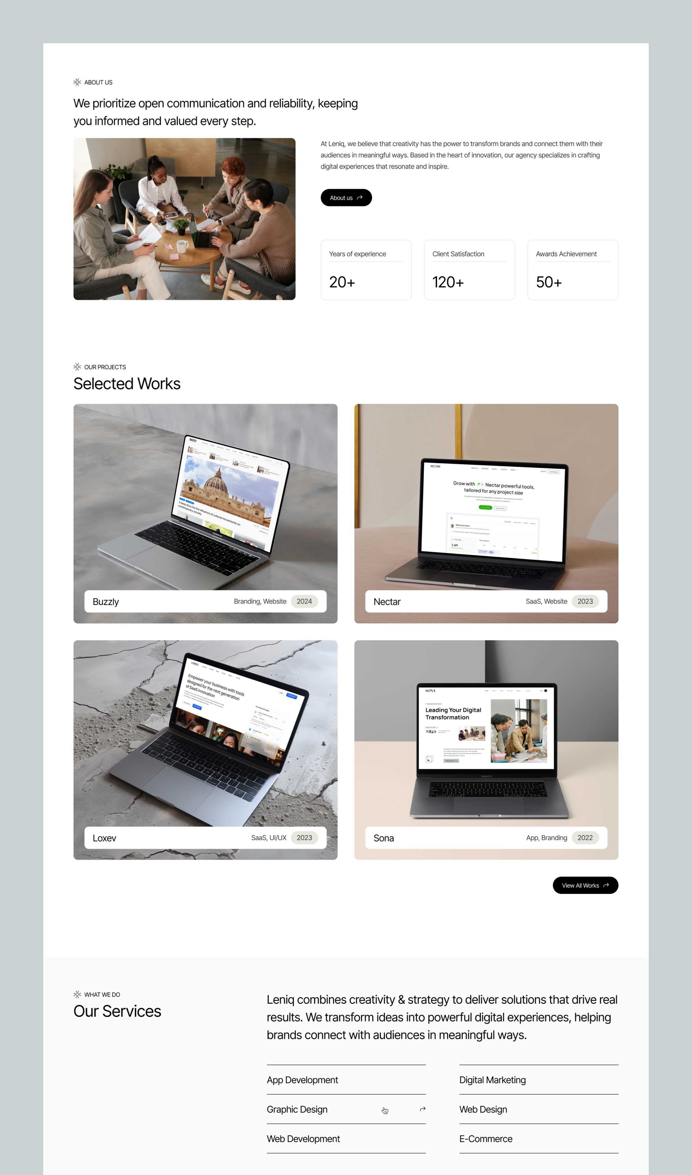 Leniq - Portfolio & Agency Website Template Image 0