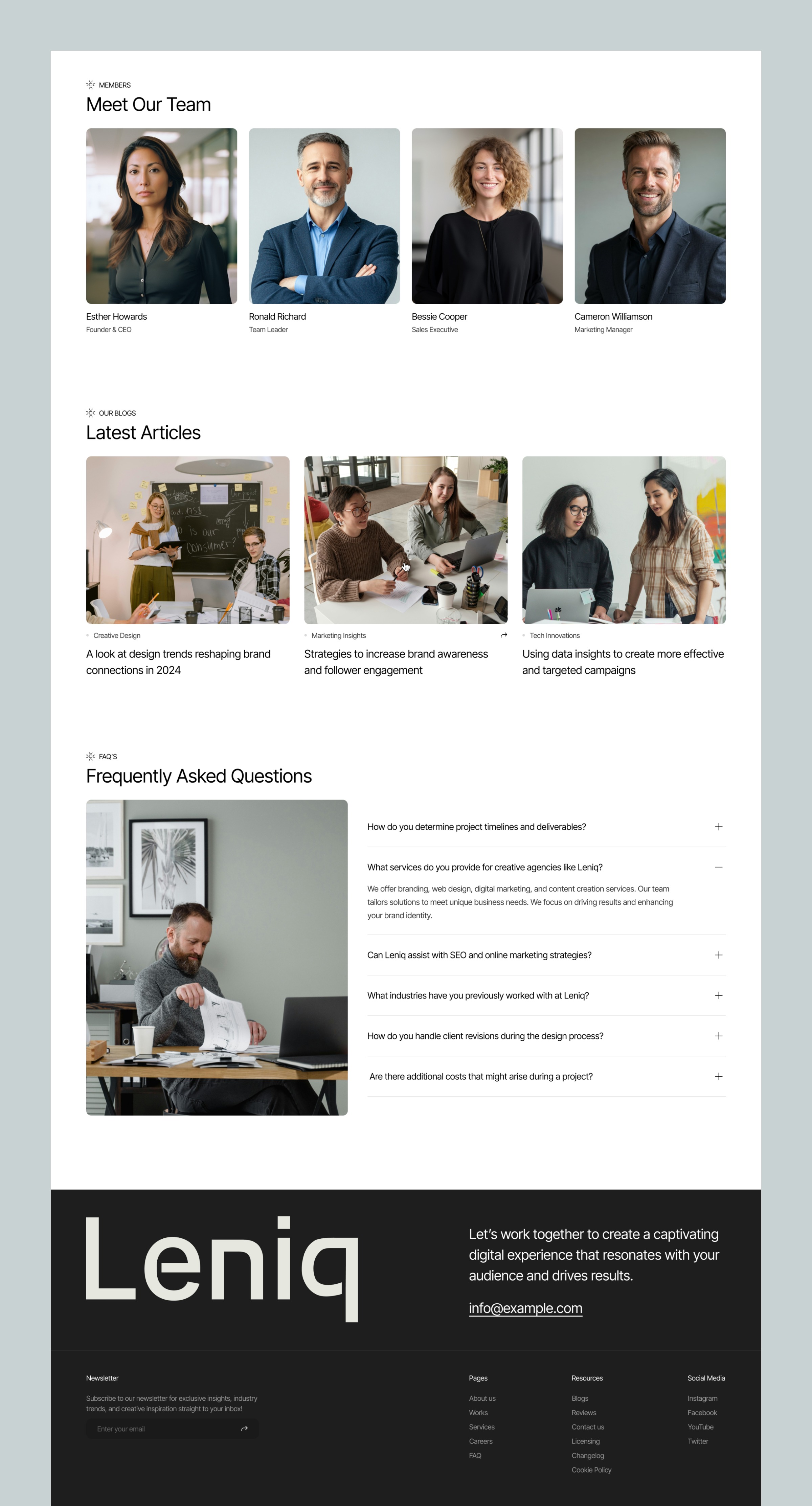 Leniq - Portfolio & Agency Website Template Image 1