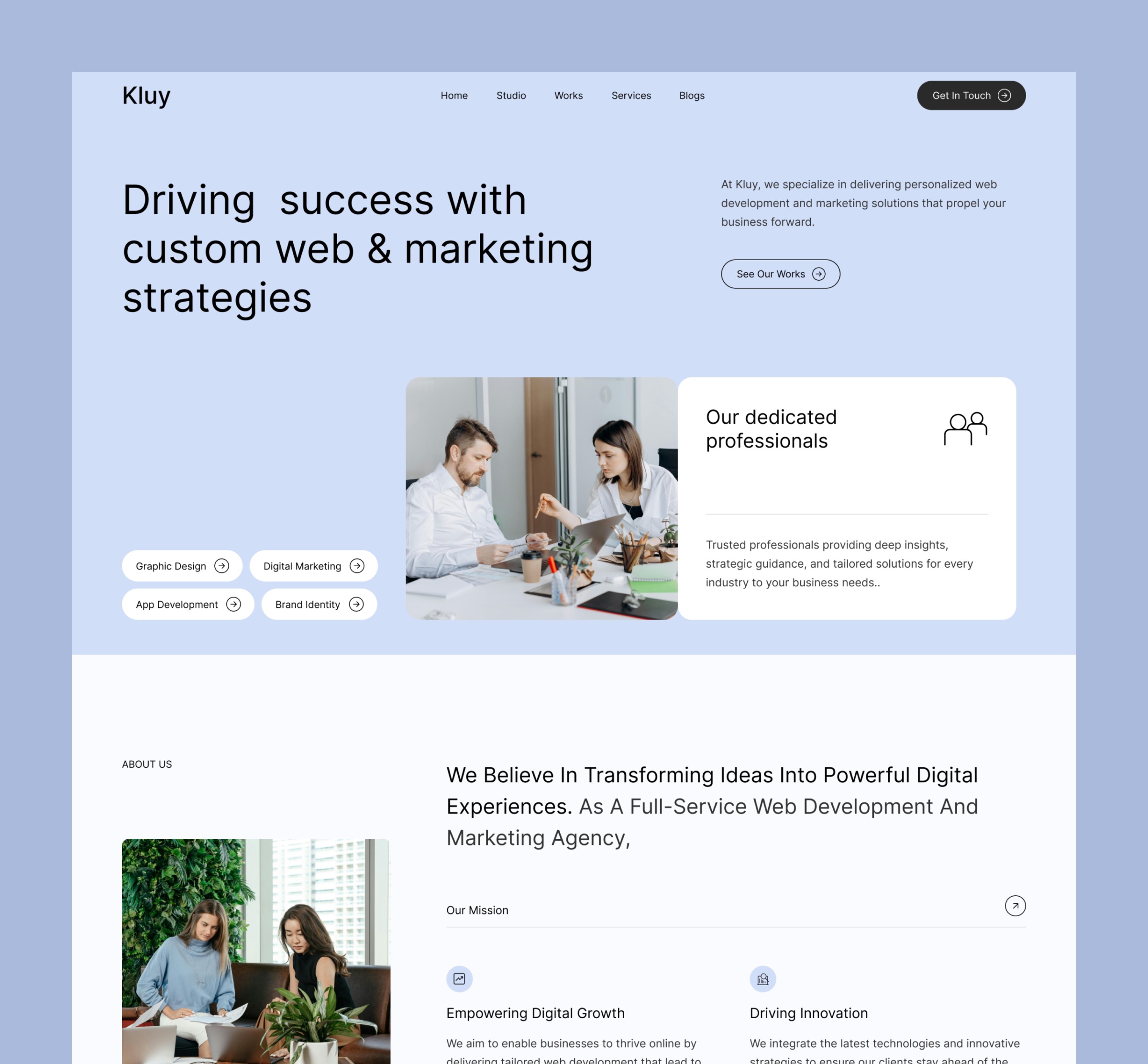 Kluy - Portfolio & Agency Website
