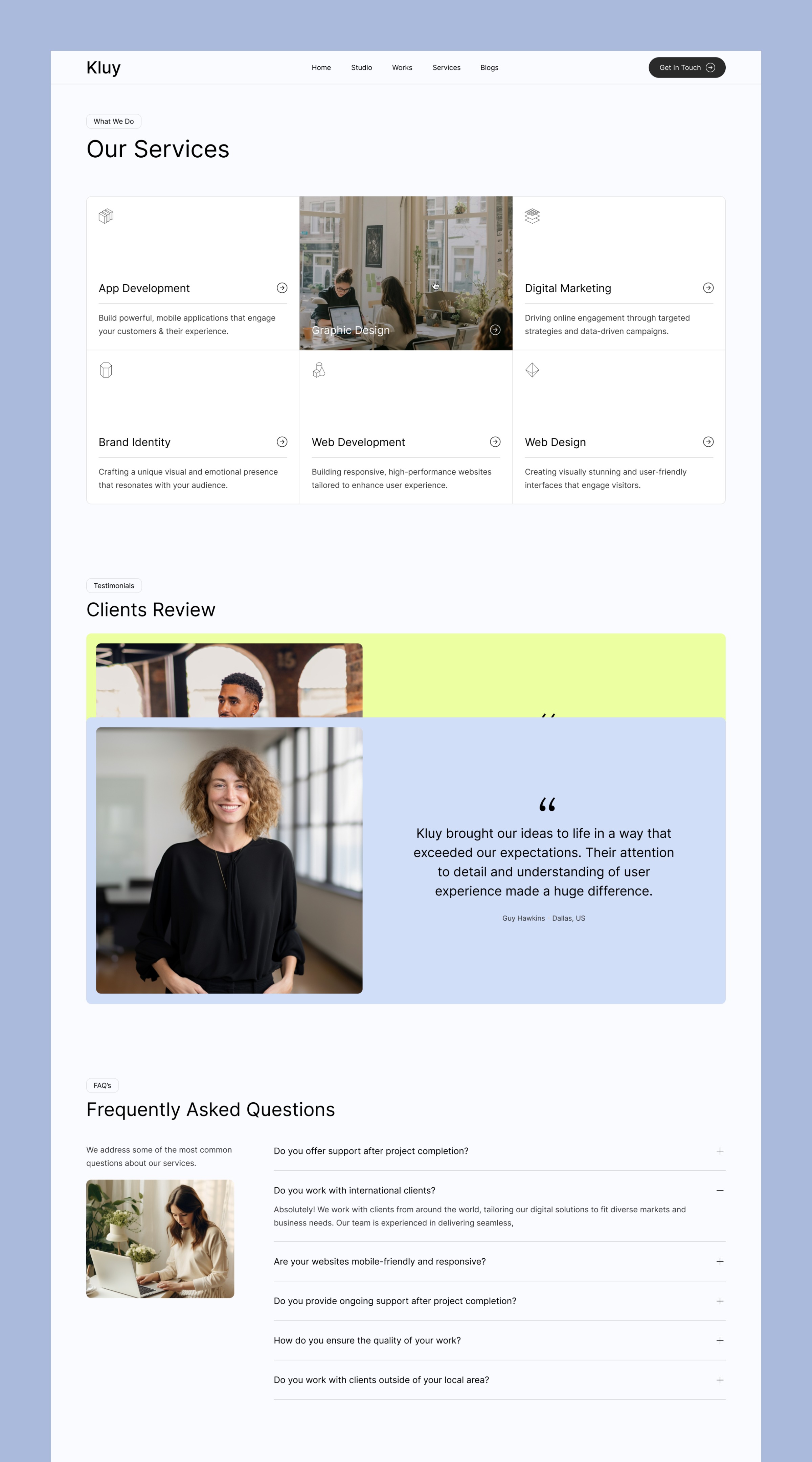 Kluy - Portfolio & Agency Website Image 1