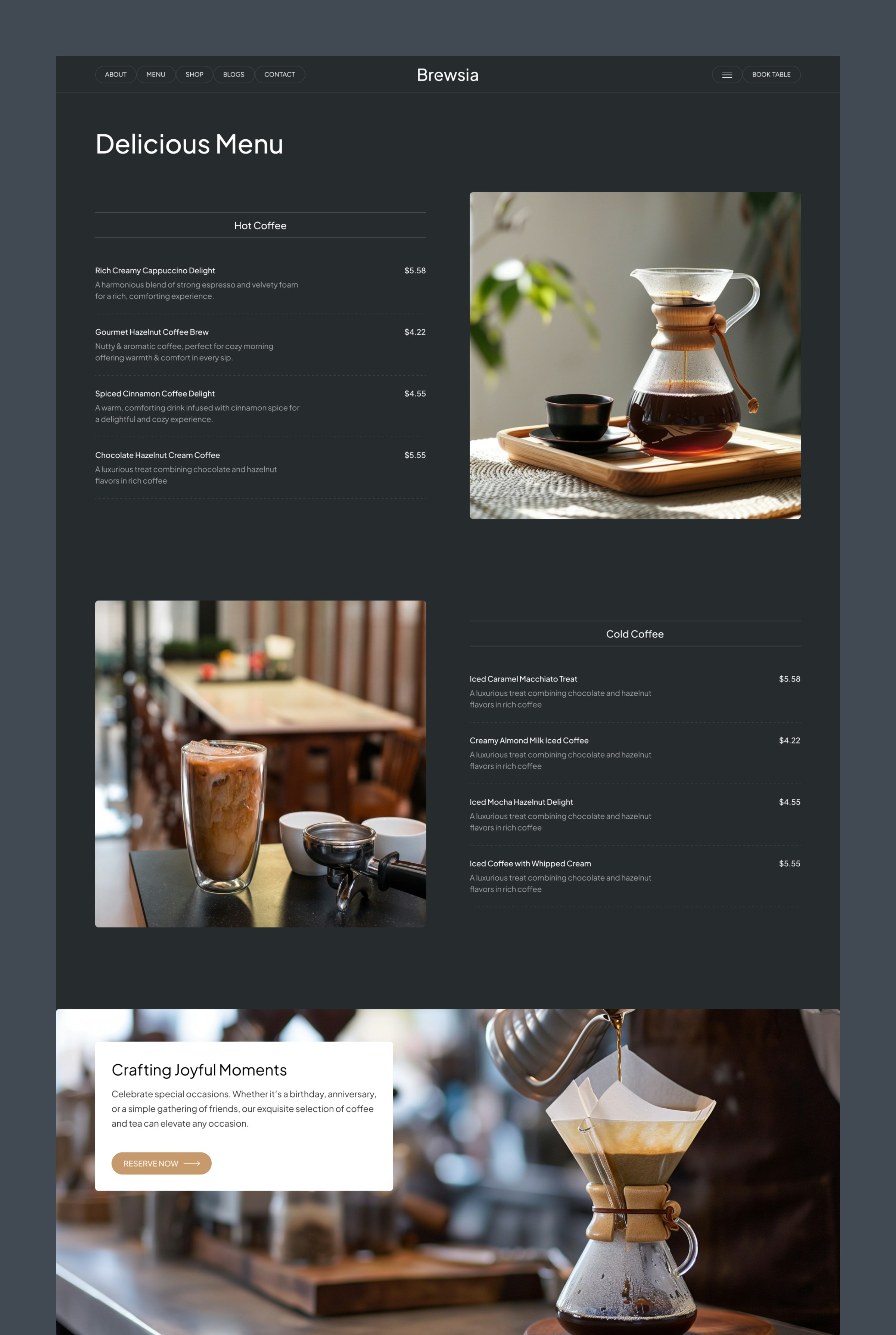 Brewsia - Cafe & Restaurant Website Image 1