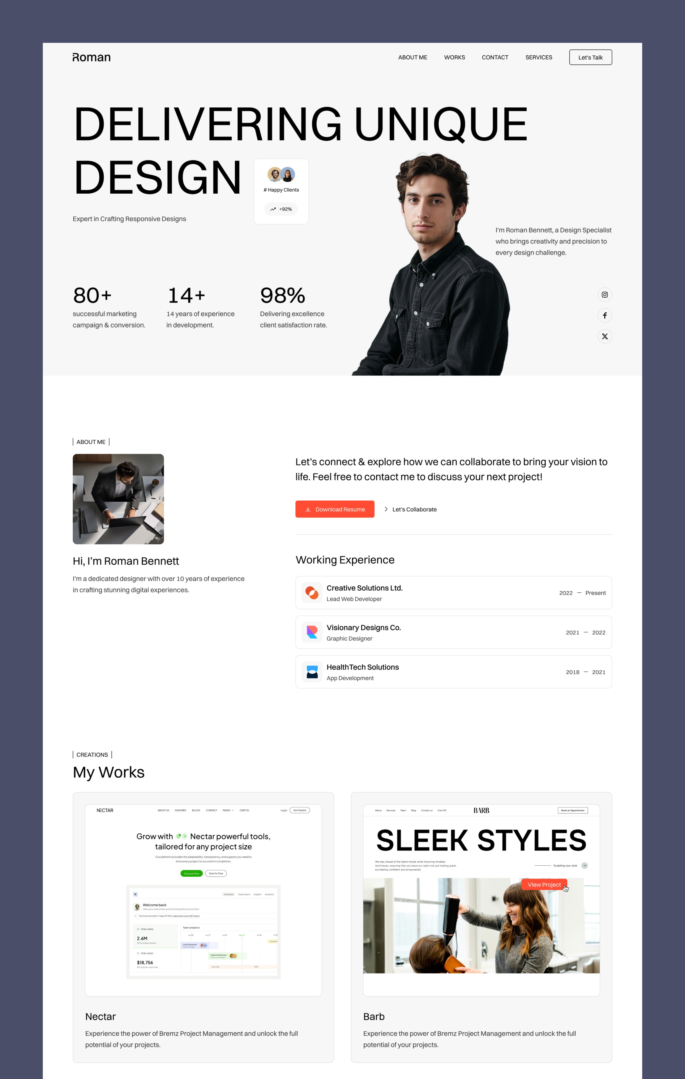 Roman - Portfolio & Agency Website Template Image 0