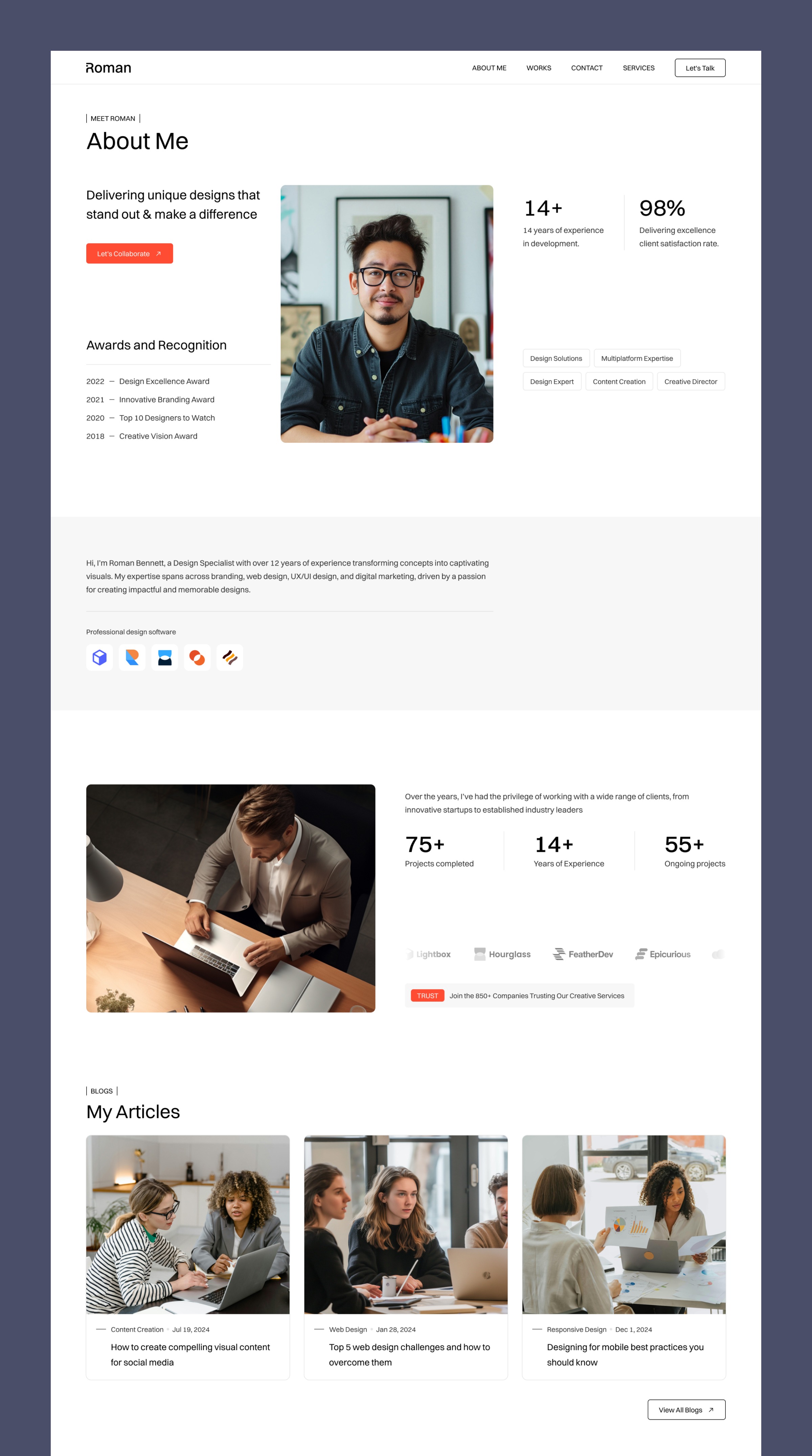 Roman - Portfolio & Agency Website Template Image 1