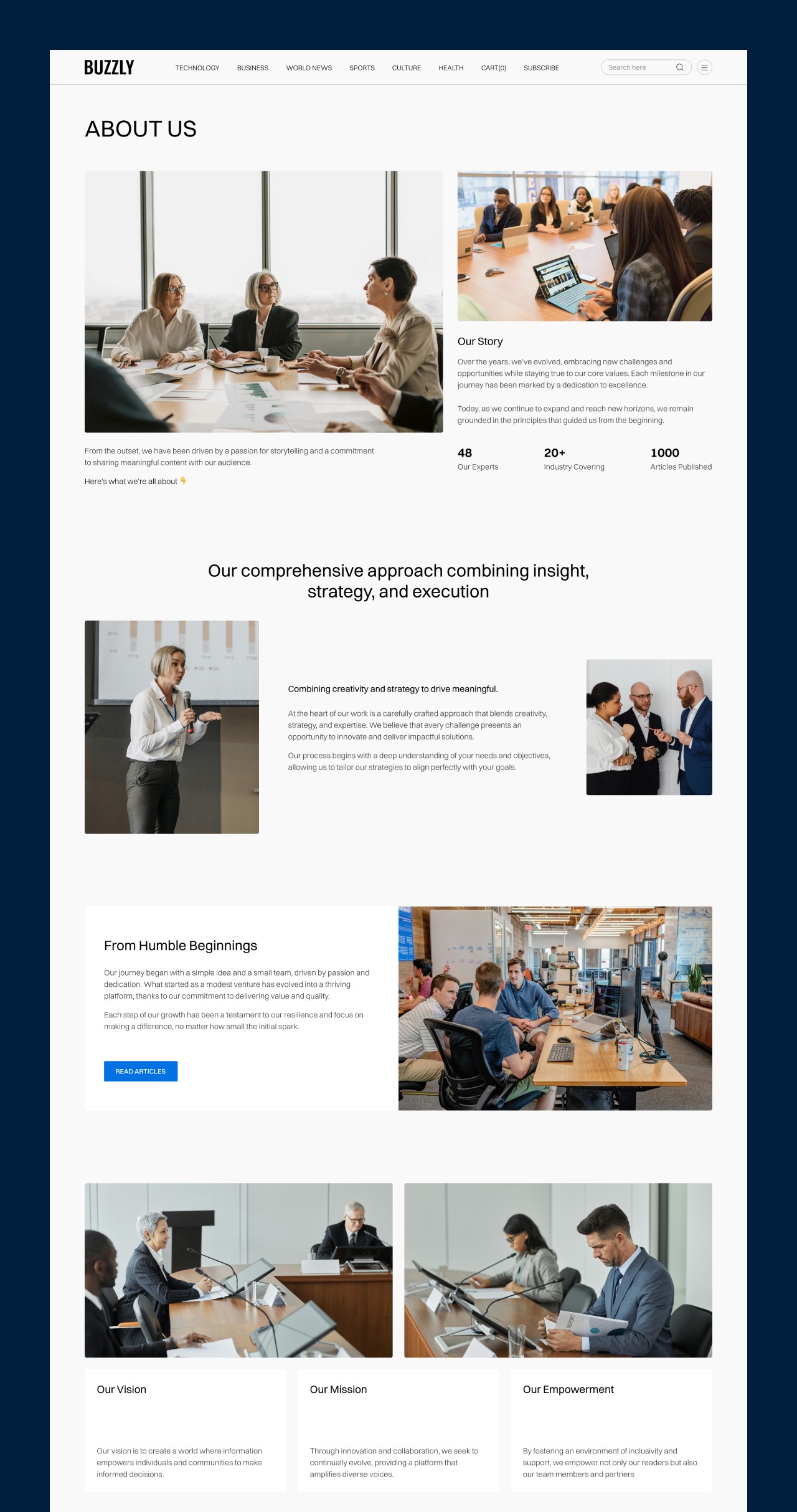 Buzzly - Blog & Editorial Website Template Image 1