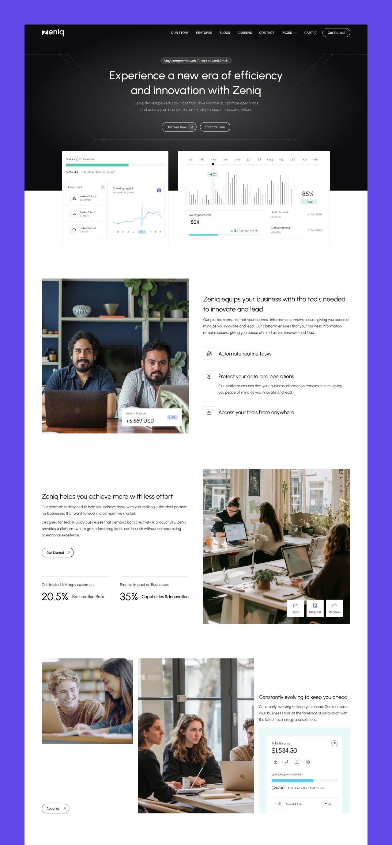 Zeniq - Technology Website Template Image 0