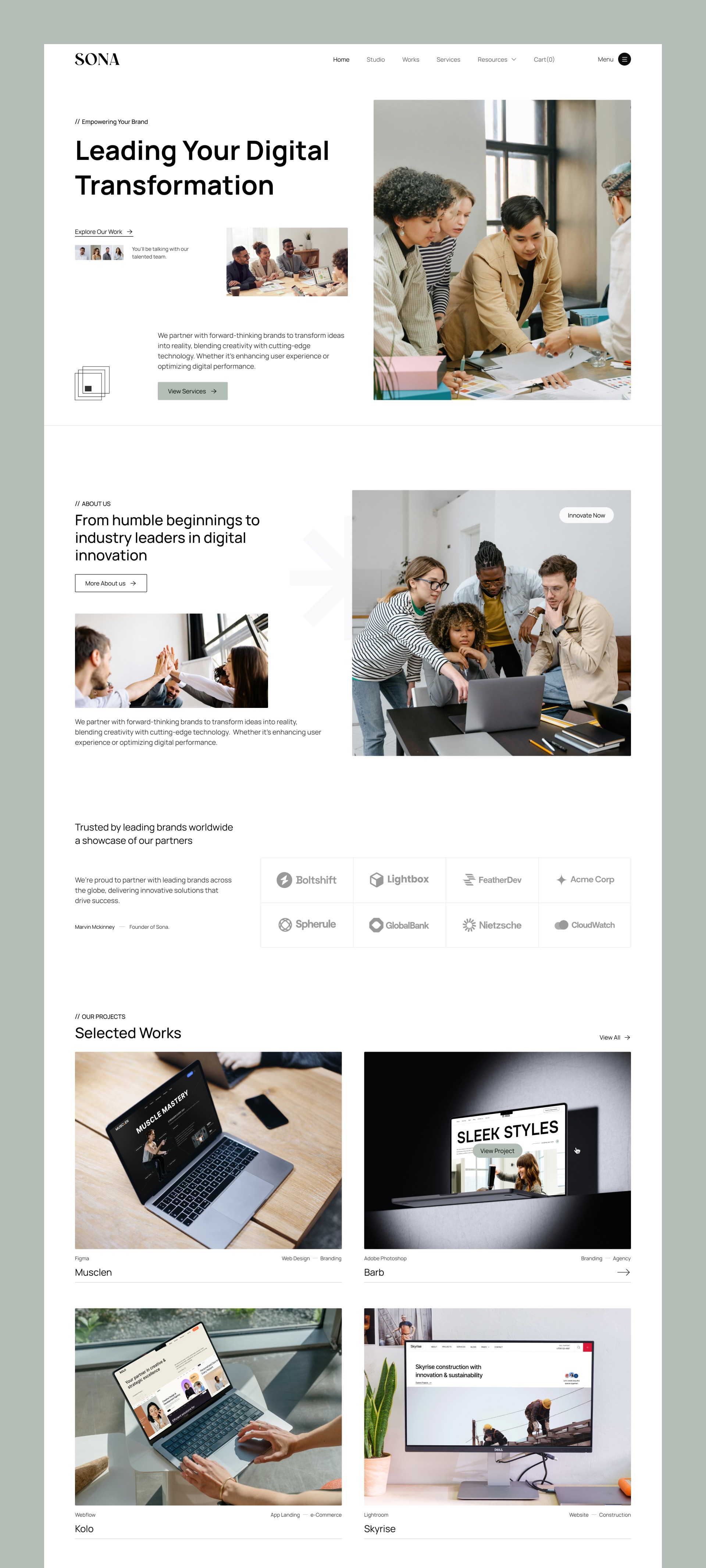 Sona Studio - Portfolio & Agency Website Template Image 0