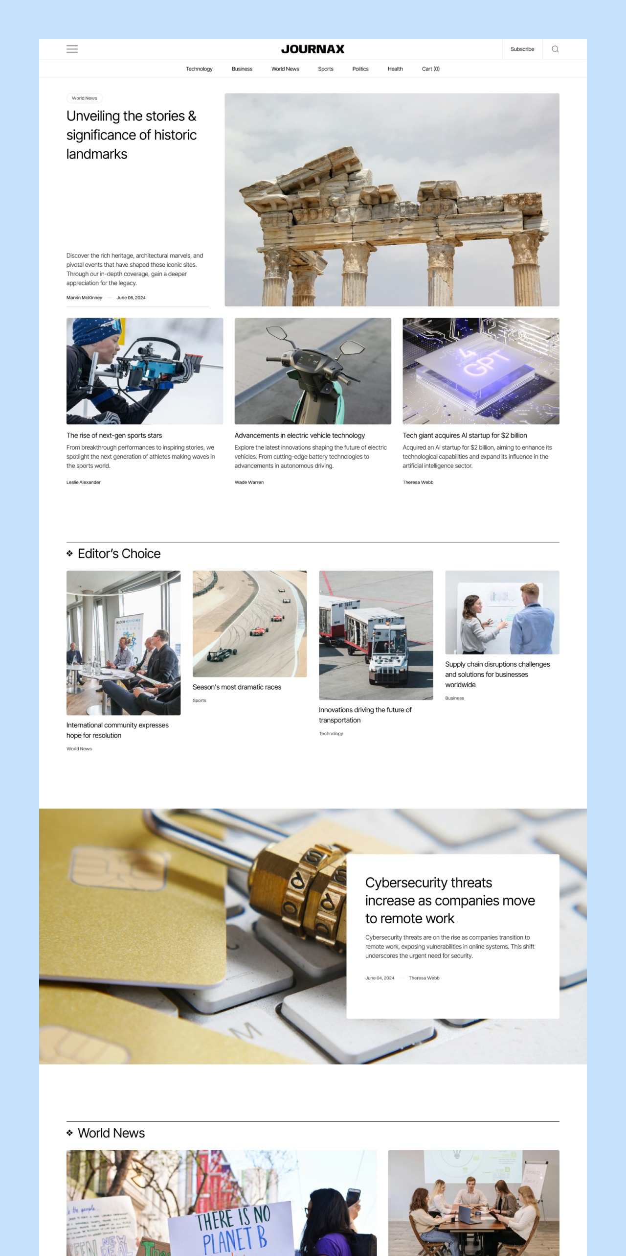 Journax - Blog & Editorial Website Template Image 0