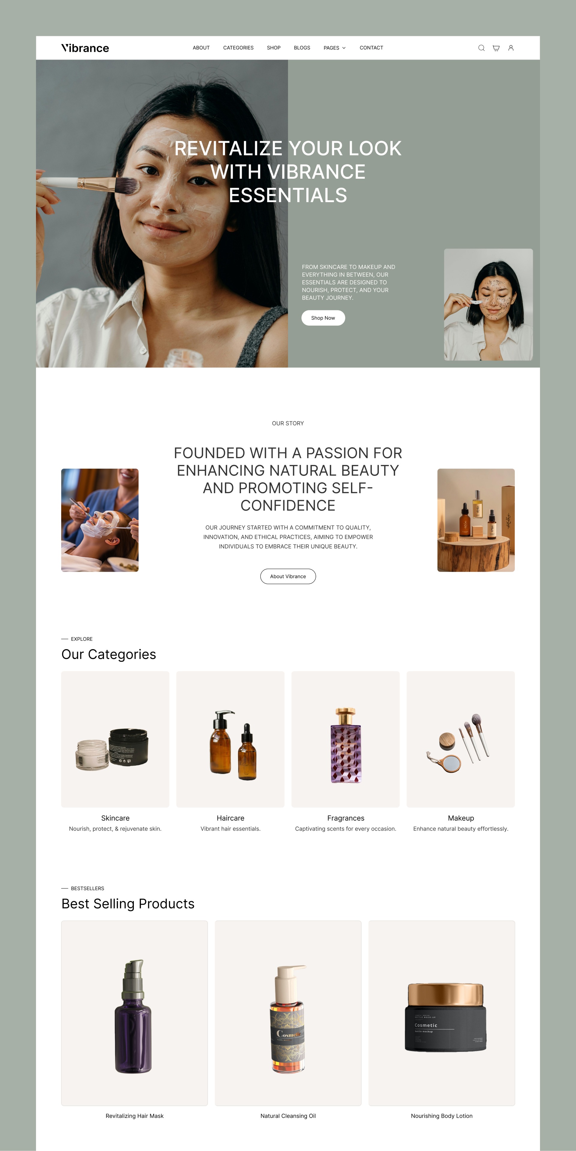 Vibrance - Beauty Cosmetics Webflow Template Image 0
