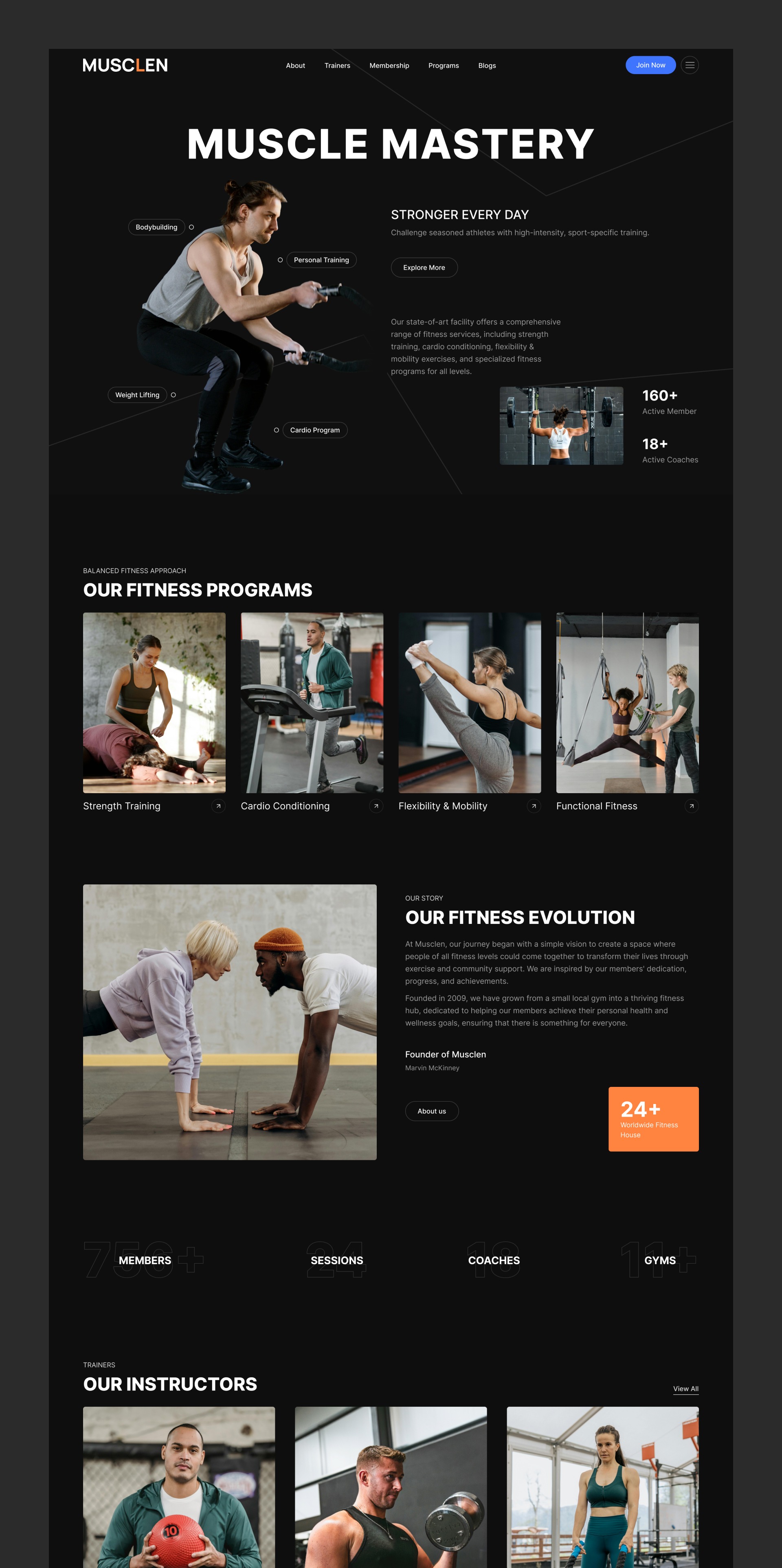 Musclen - Wellness Website Template Image 0