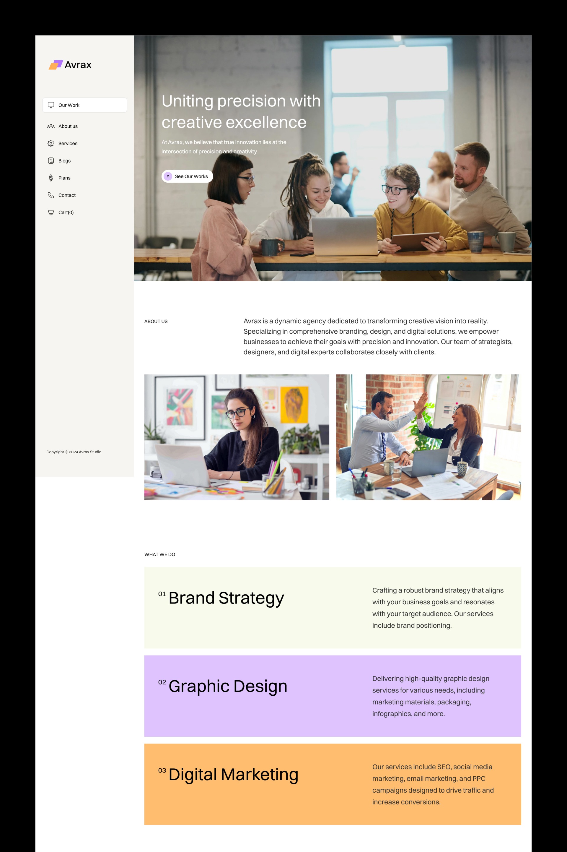 Avrax - Portfolio & Agency Website Image 0