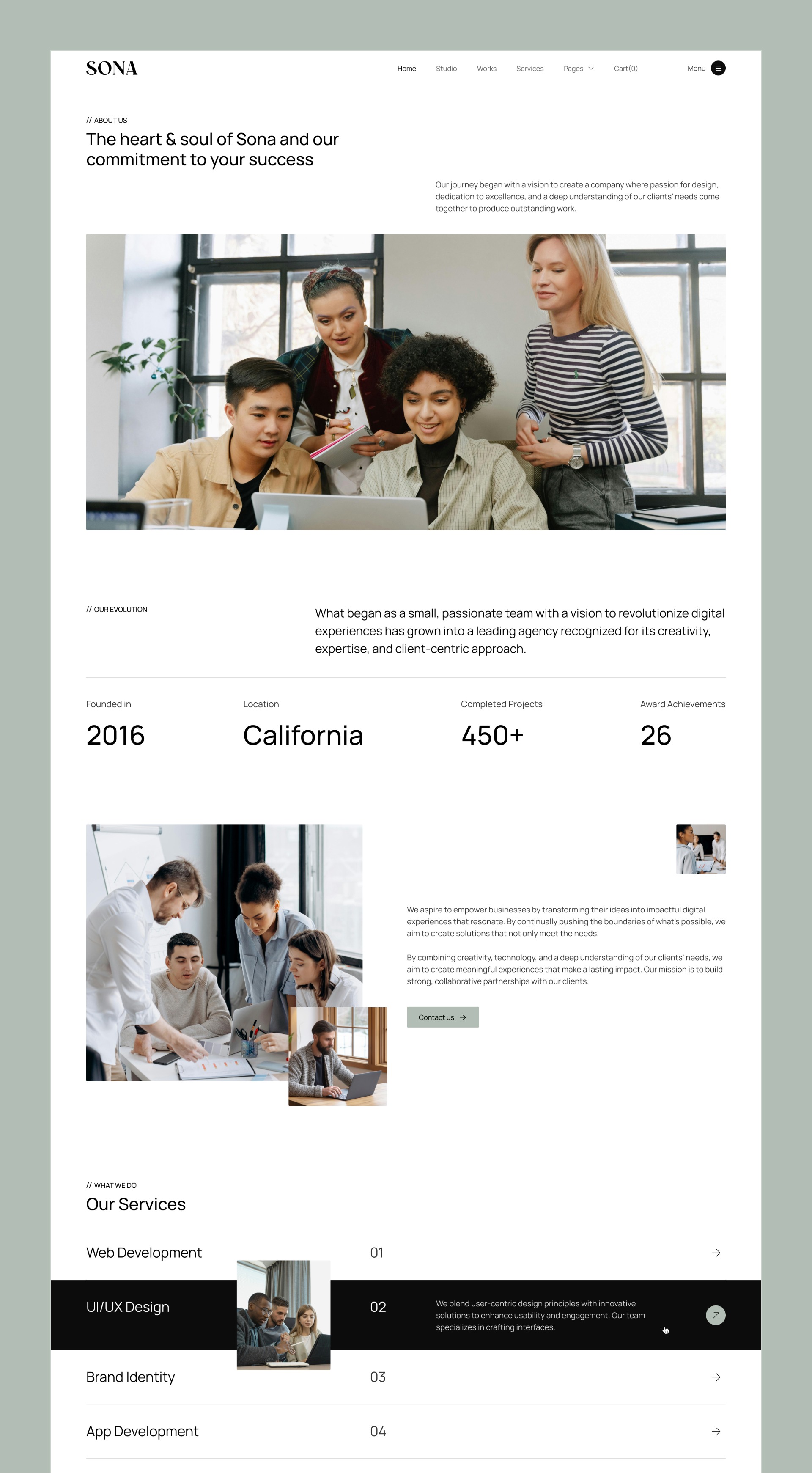 Sona Studio - Portfolio & Agency Website Template Image 1