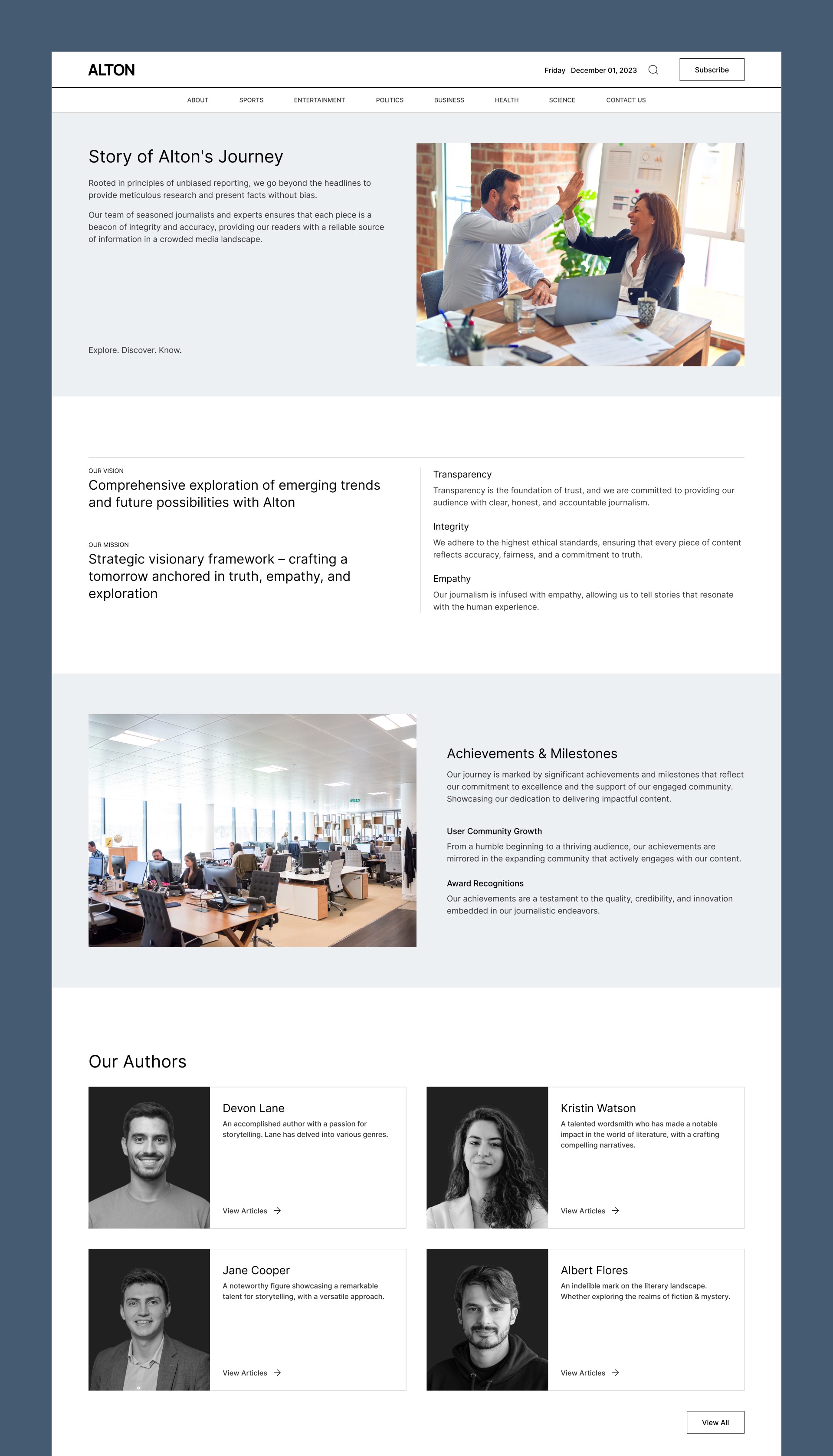 Alton - Blog & Editorial Website Image 1