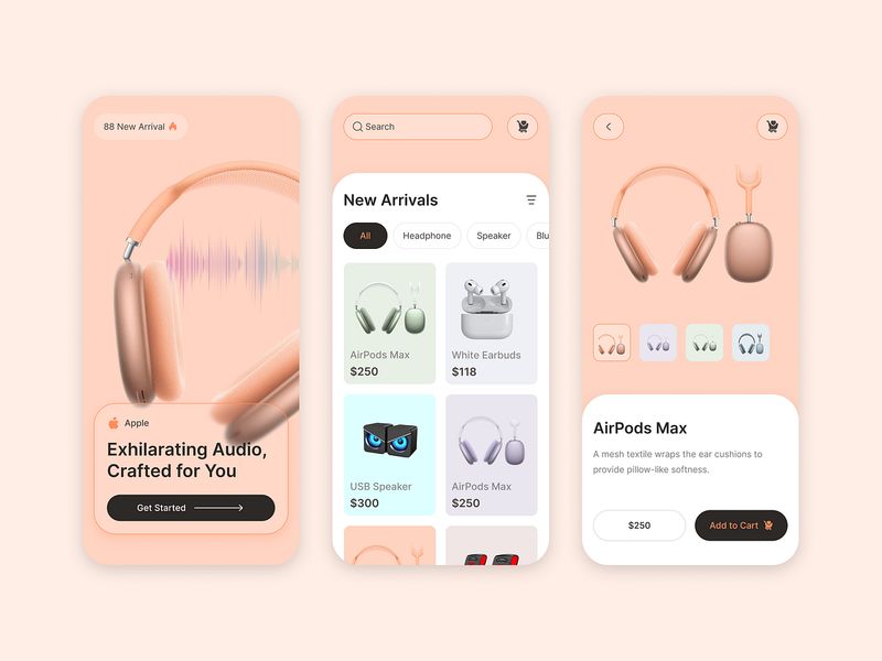 Headphone App Design | Modern E-commerce App