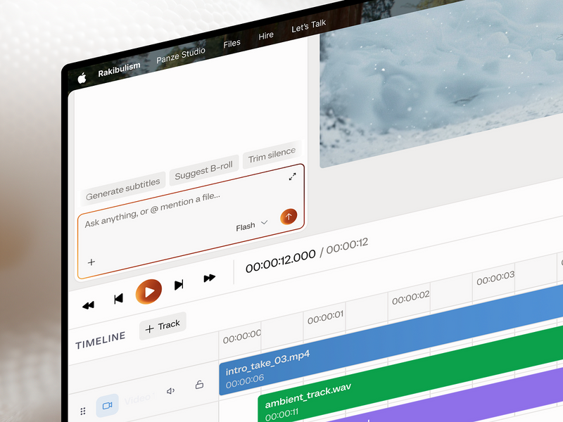 Directr - AI Video Editor Dashboard UI/UX Design | SaaS Web App