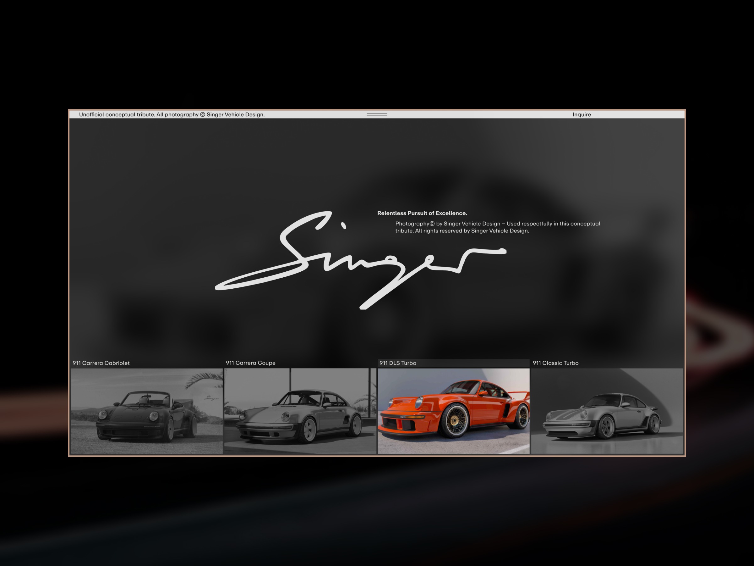 Web Design: Bespoke Porsche, Singer Image 2