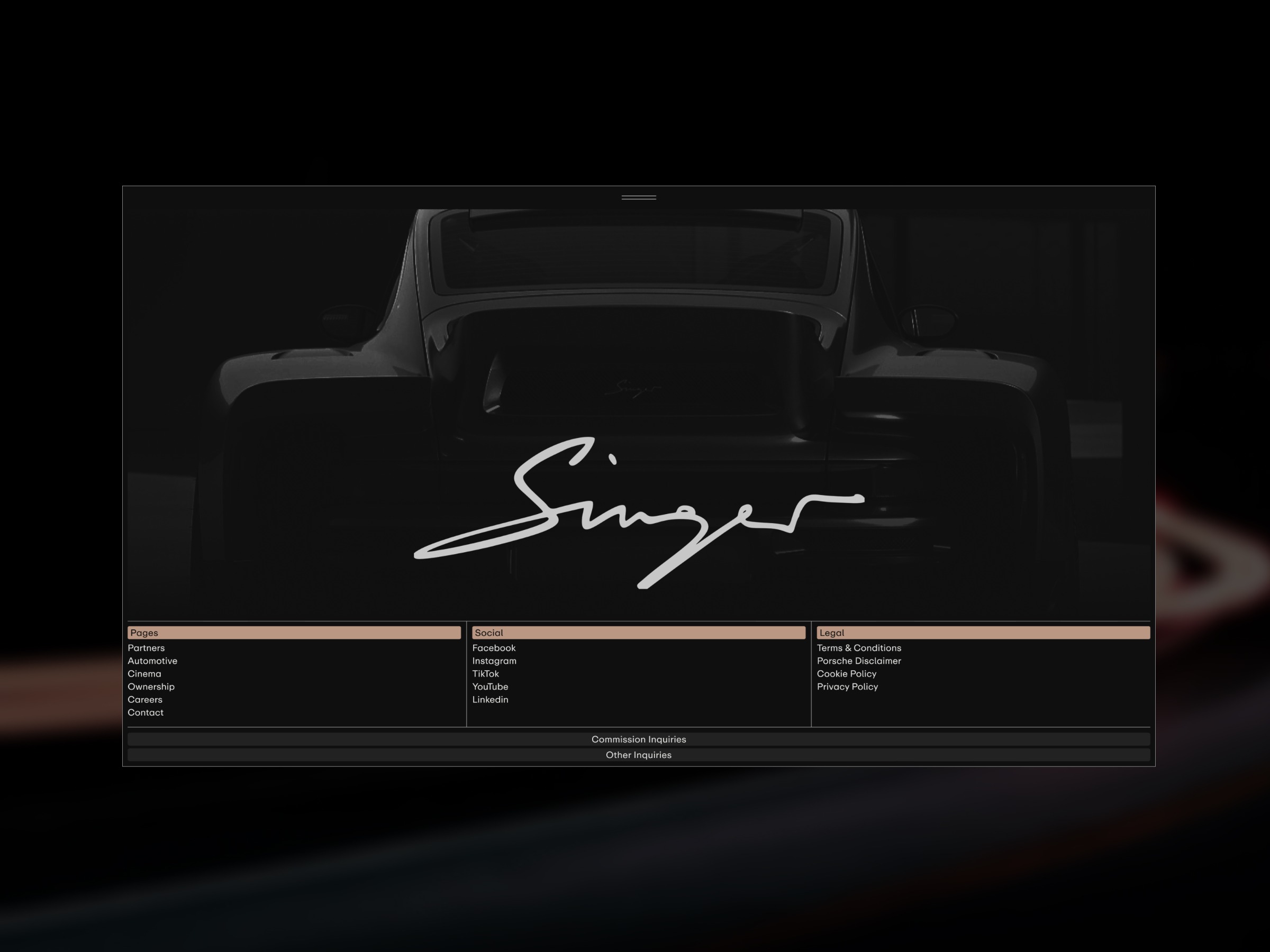 Web Design: Bespoke Porsche, Singer Image 8