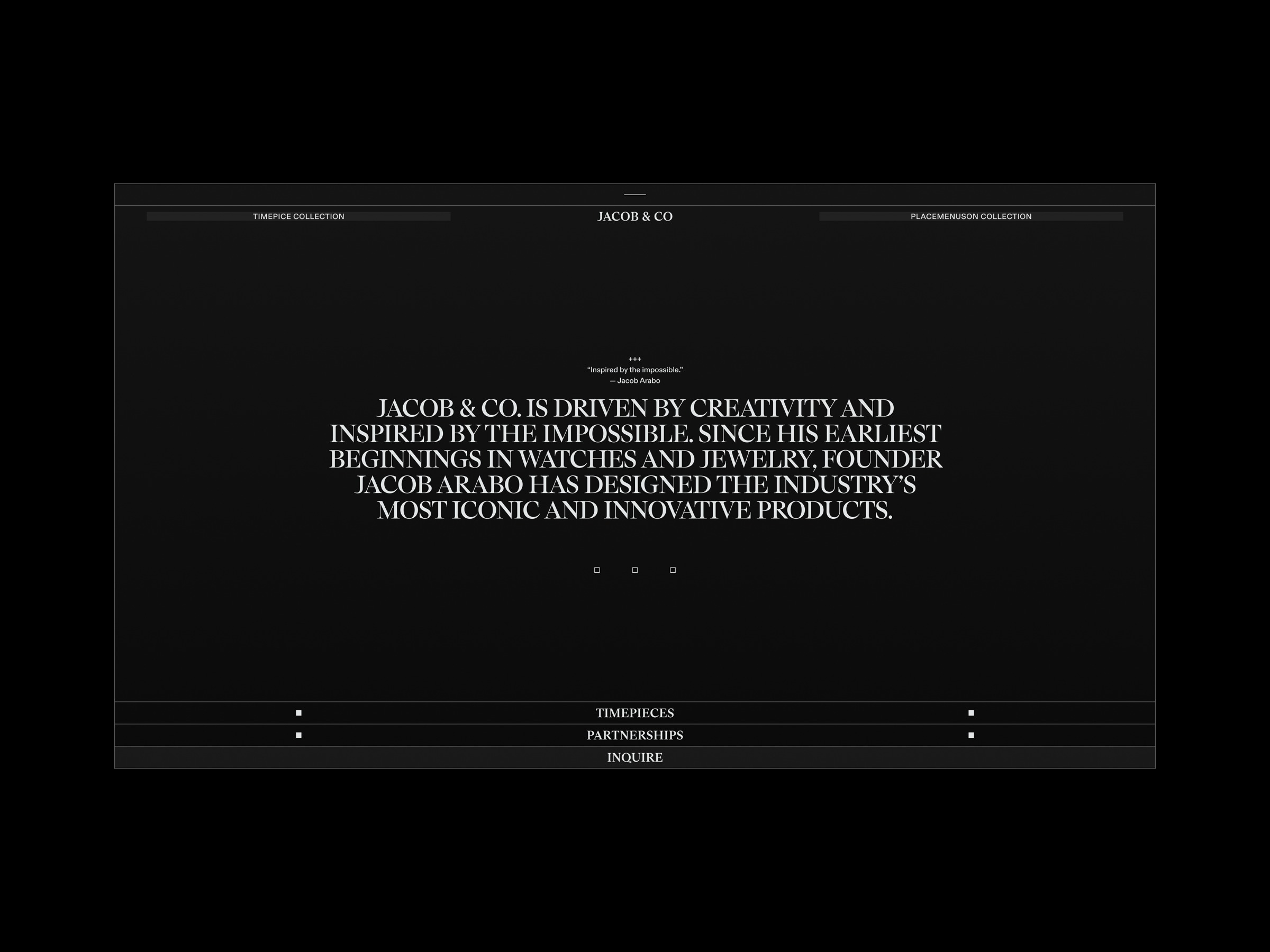 Web Design: Luxury Watches, Jacob & Co  Image 2