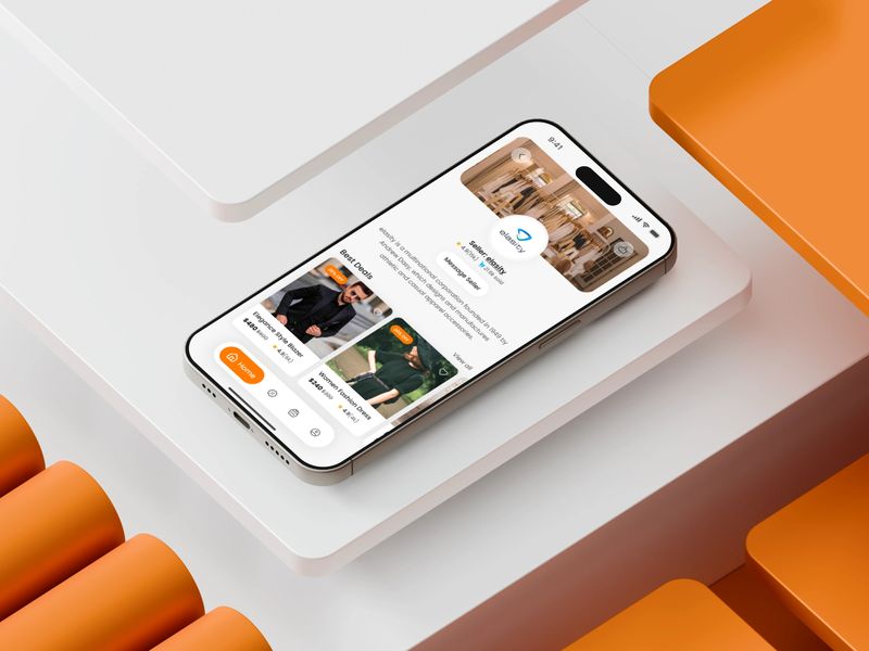 eCommerce Marketplace Mobile App Seller Profile Screen Design
