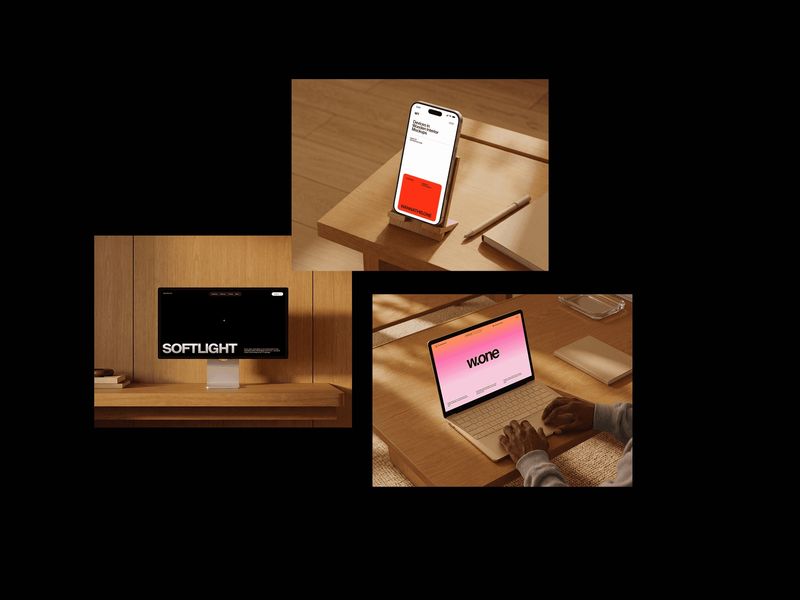 Soft Daylight Interior Device Mockups