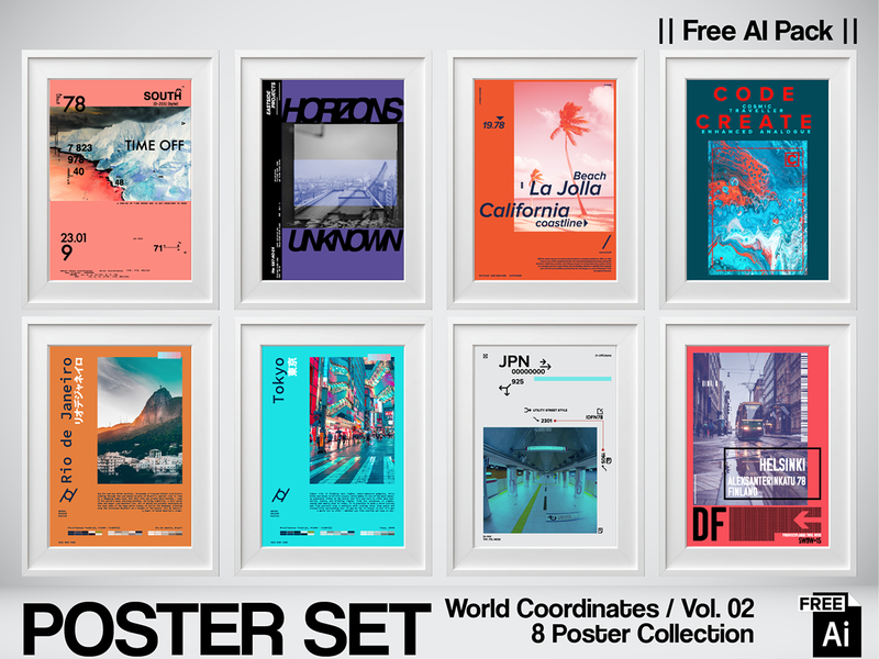 World Coordinates / Vol. 02 FREE VECTOR POSTER