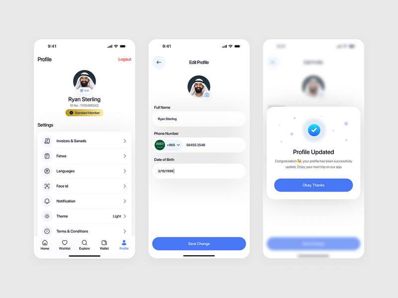 Fintech Mobile App - User Profile Management