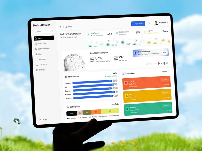Hospital Management Dashboard UI – AI-Powered Healthcare System